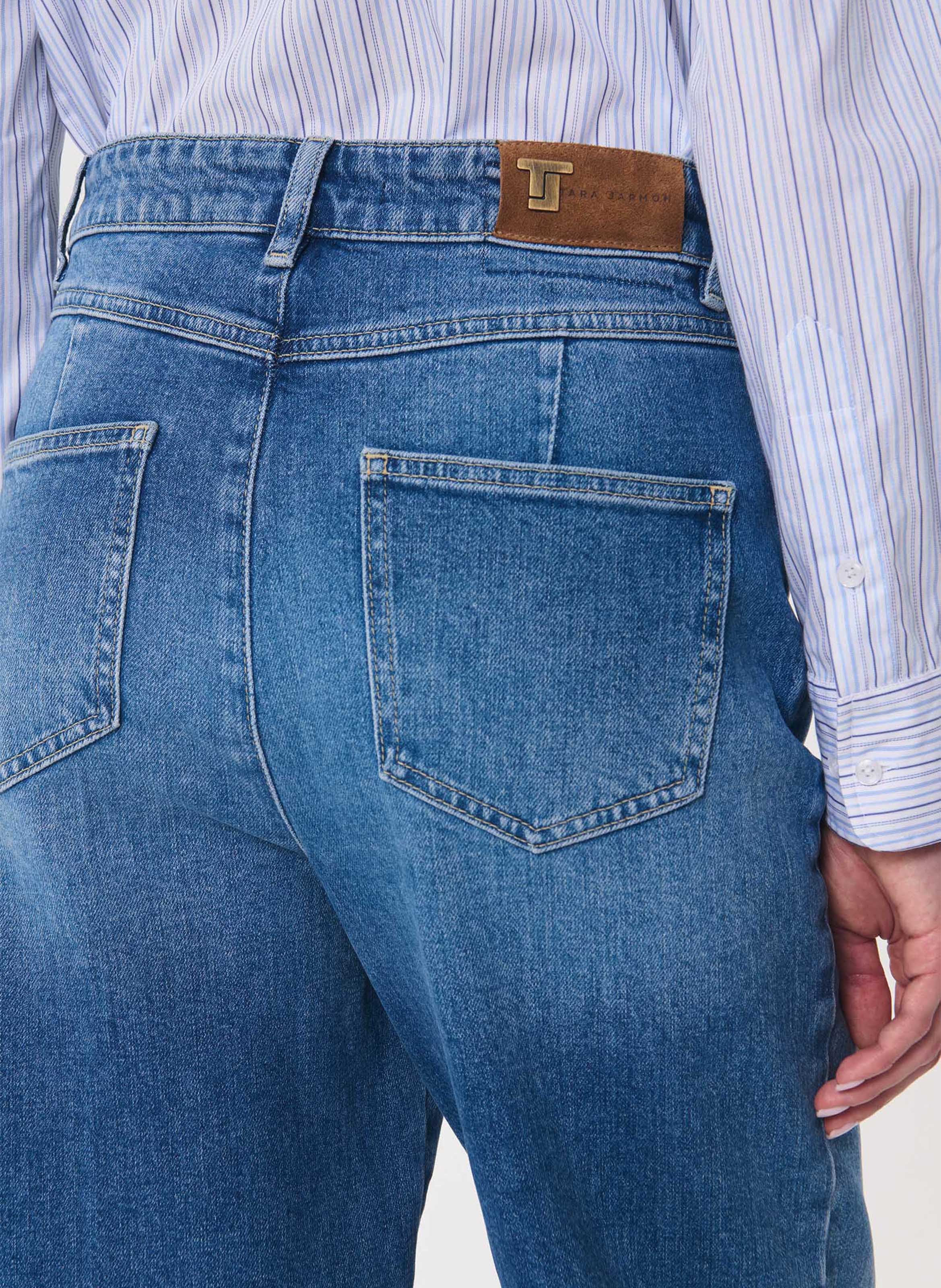 Straight stonewash jeans TARA JARMON Blue