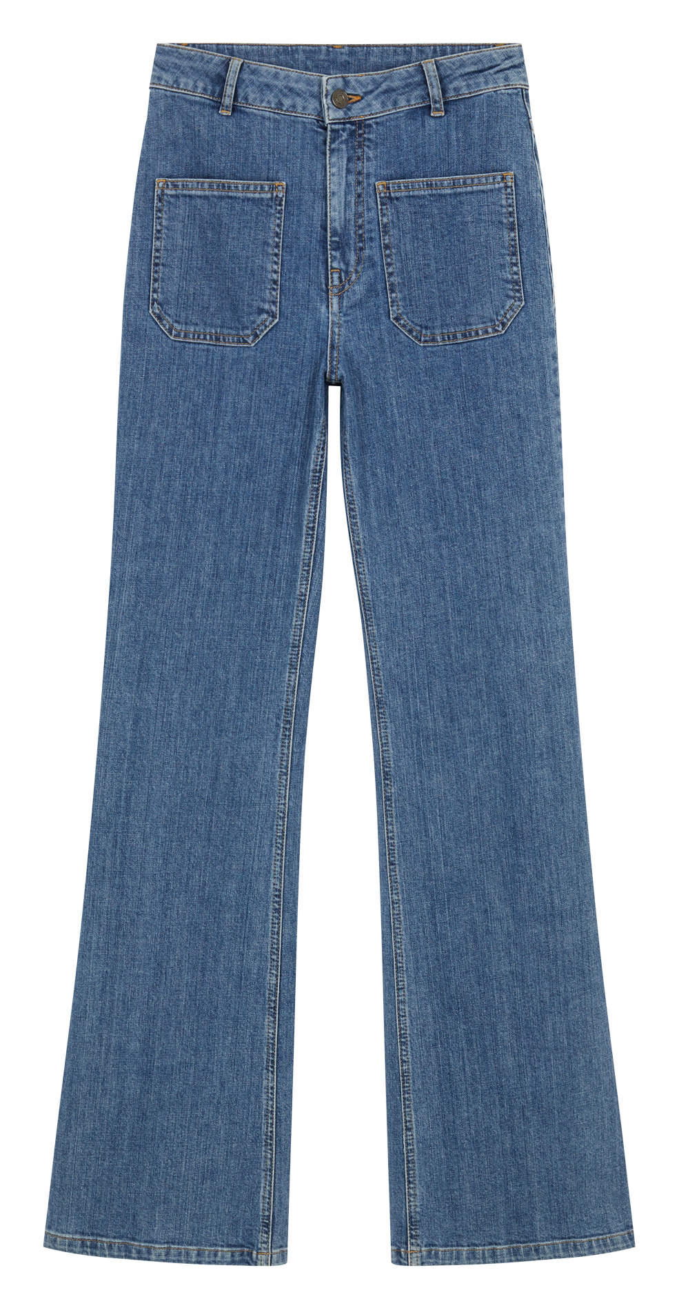 Flared Jeans aus Baumwolle mit hohem Bund VANESSA BRUNO Blau