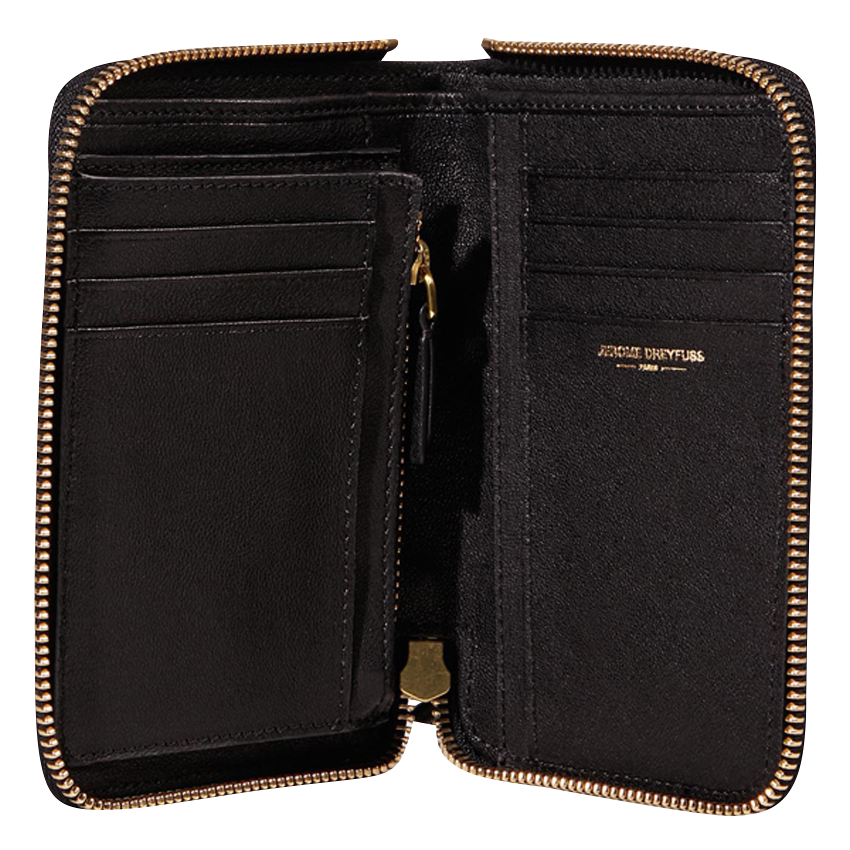 Lederbrieftasche mit Reißverschluss JEROME DREYFUSS Schwarz