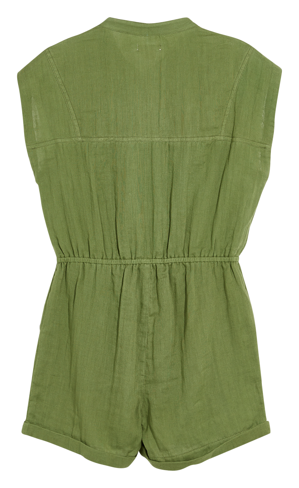 Cotton playsuit with gathers BELLEROSE Khaki