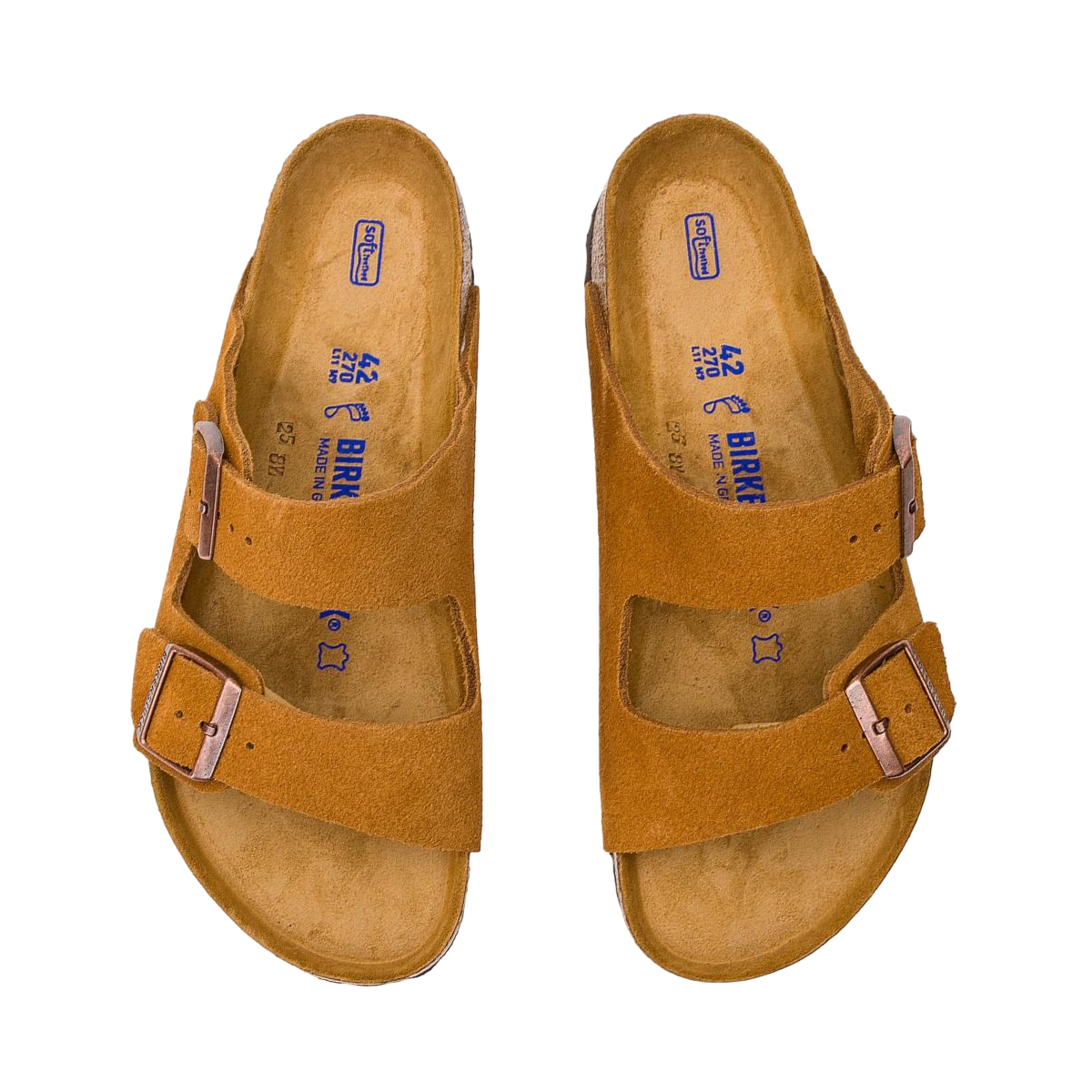 Faux leather sandals BIRKENSTOCK Brown