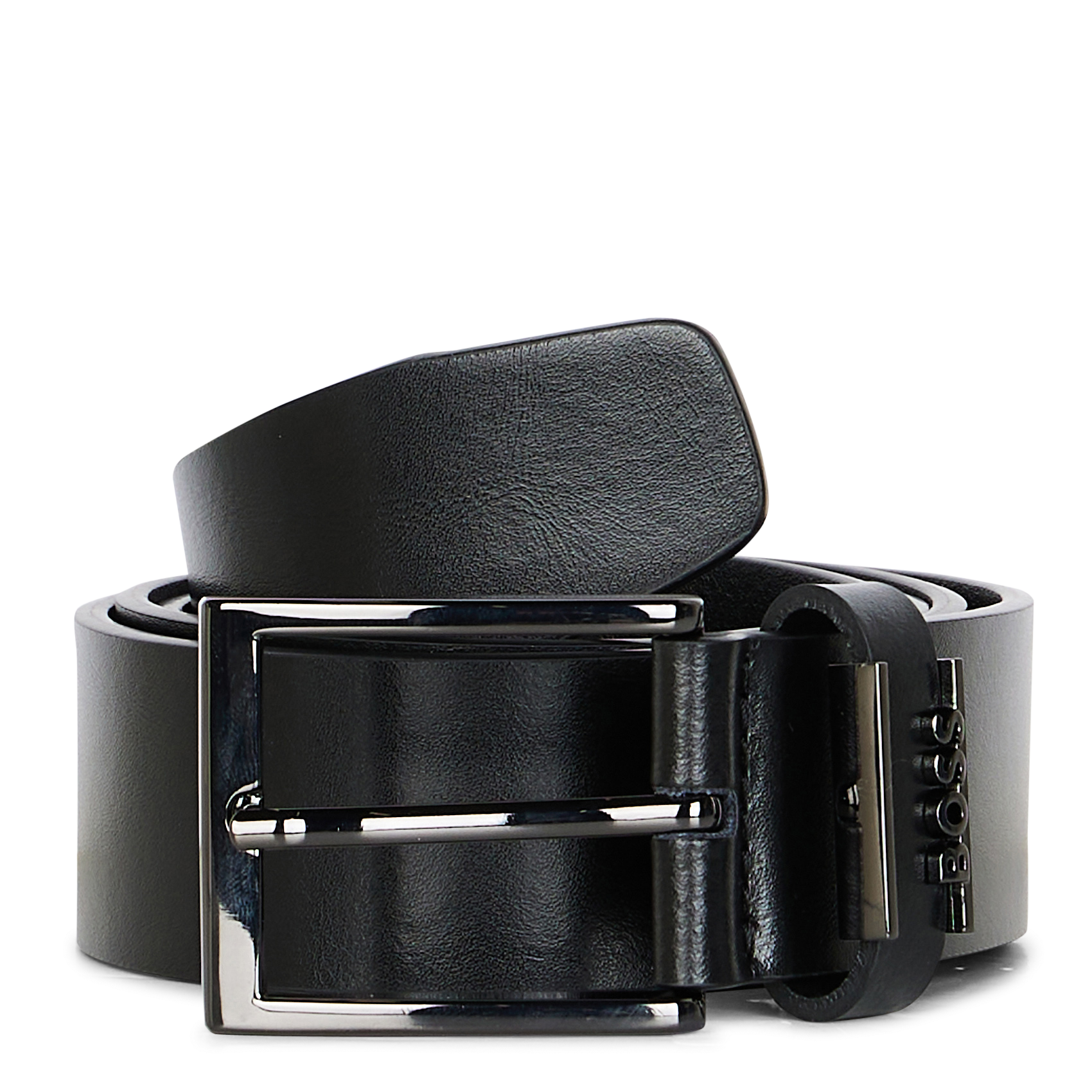 Cowskin leather belt BOSS Black