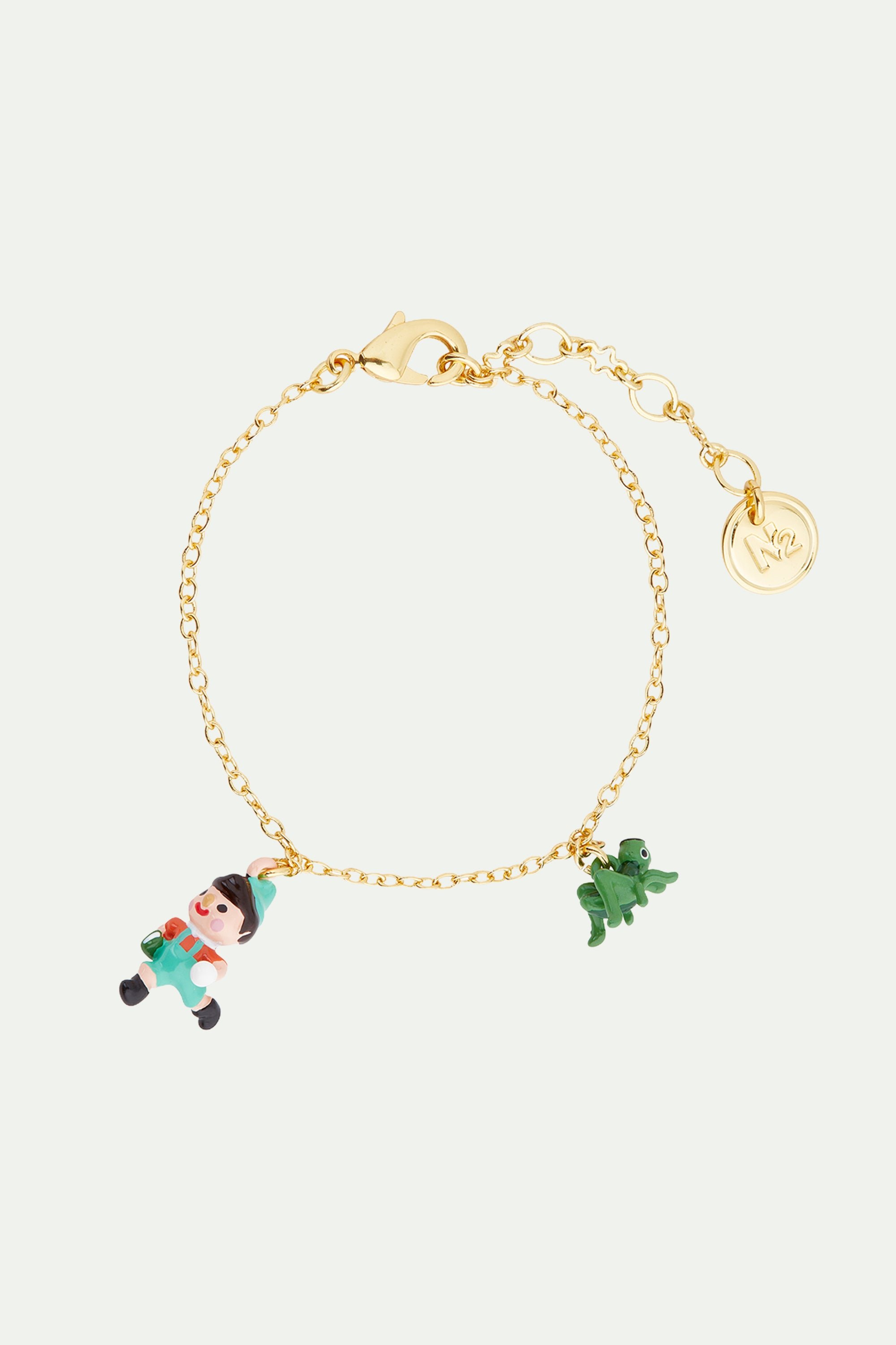 Bracelet fin pinocchio et cricket LES NEREIDES Multicolore