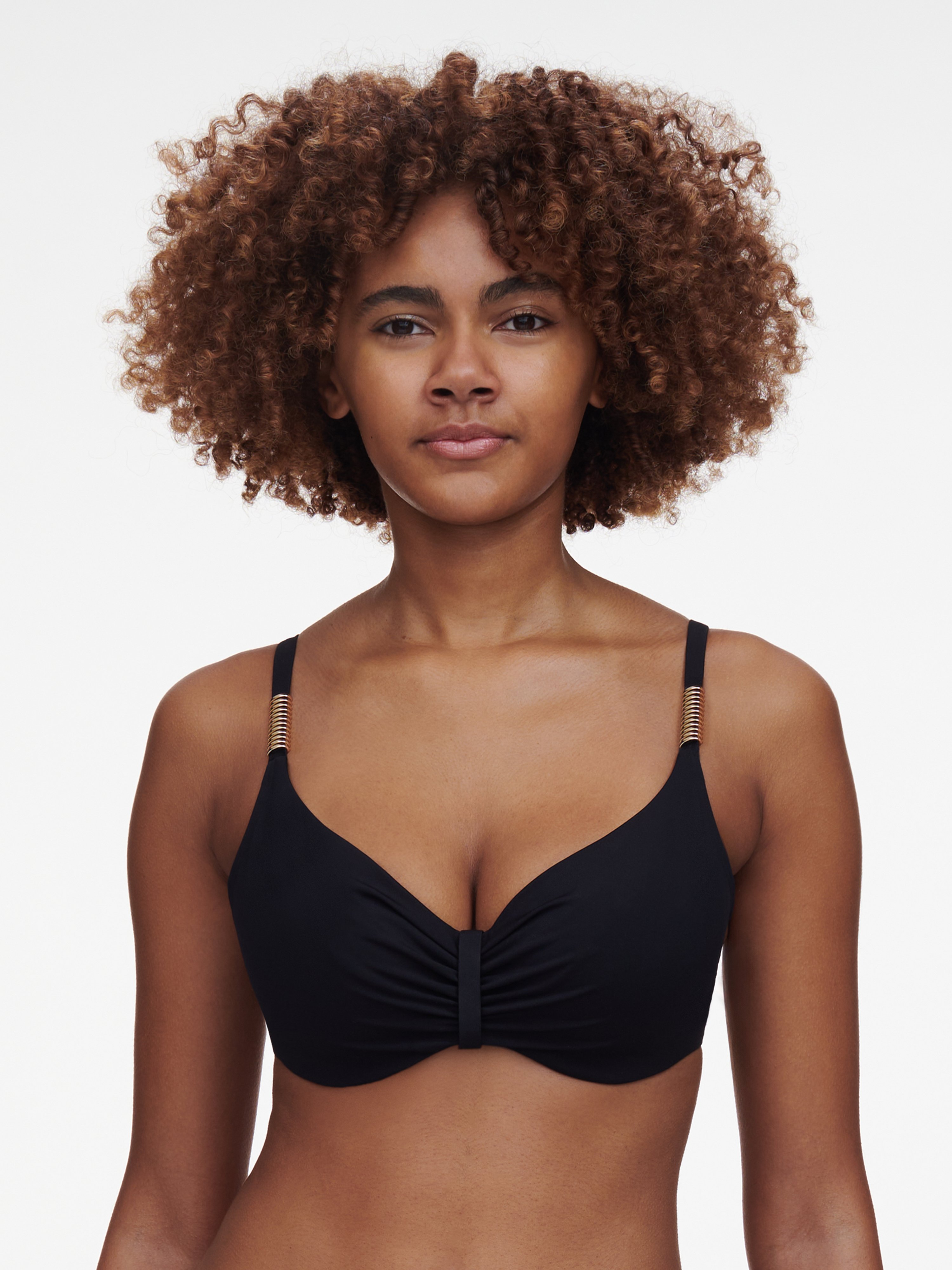 Underwired balconette bikini top CHANTELLE Black