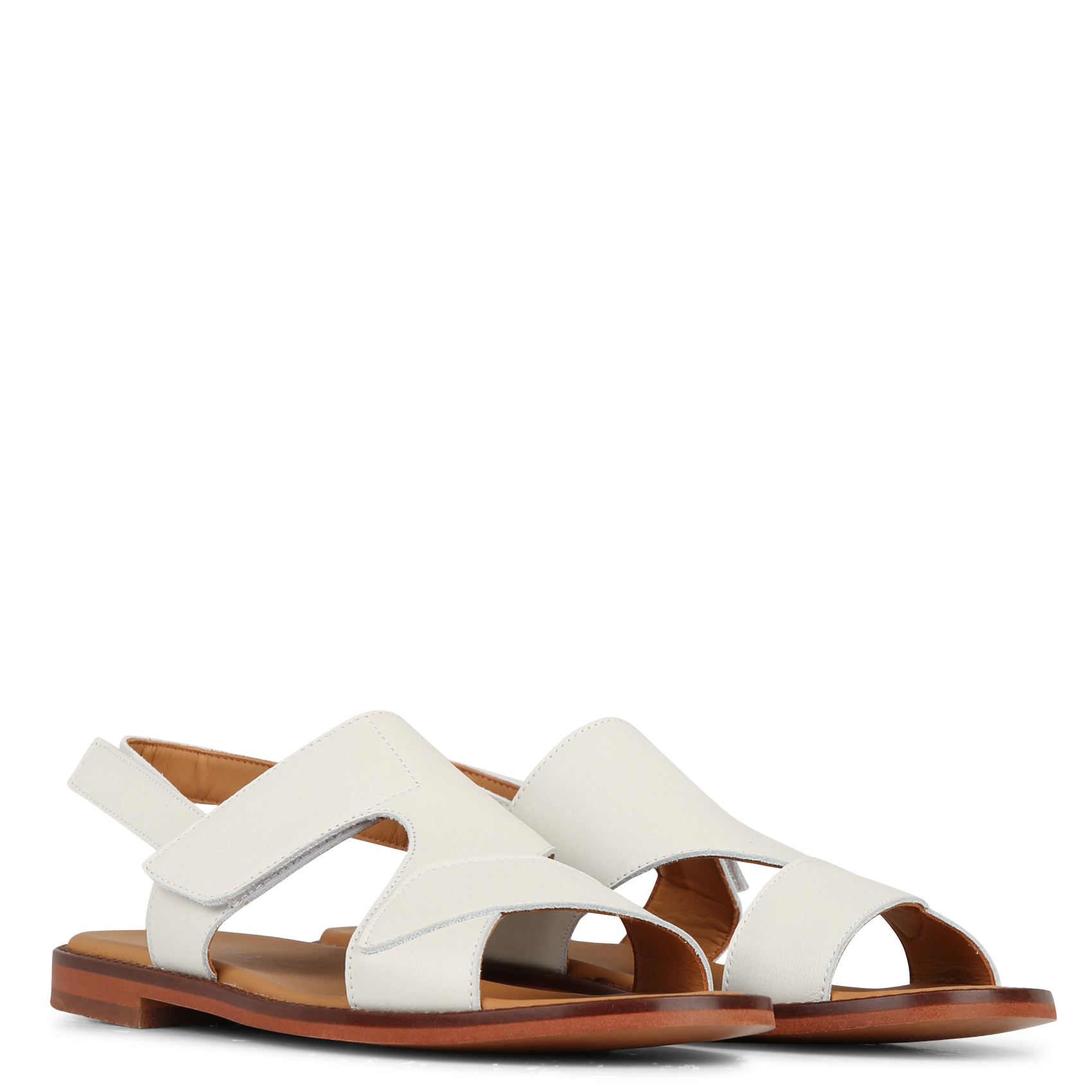 Sandales plates en cuir KOSMA MENORCA Blanc