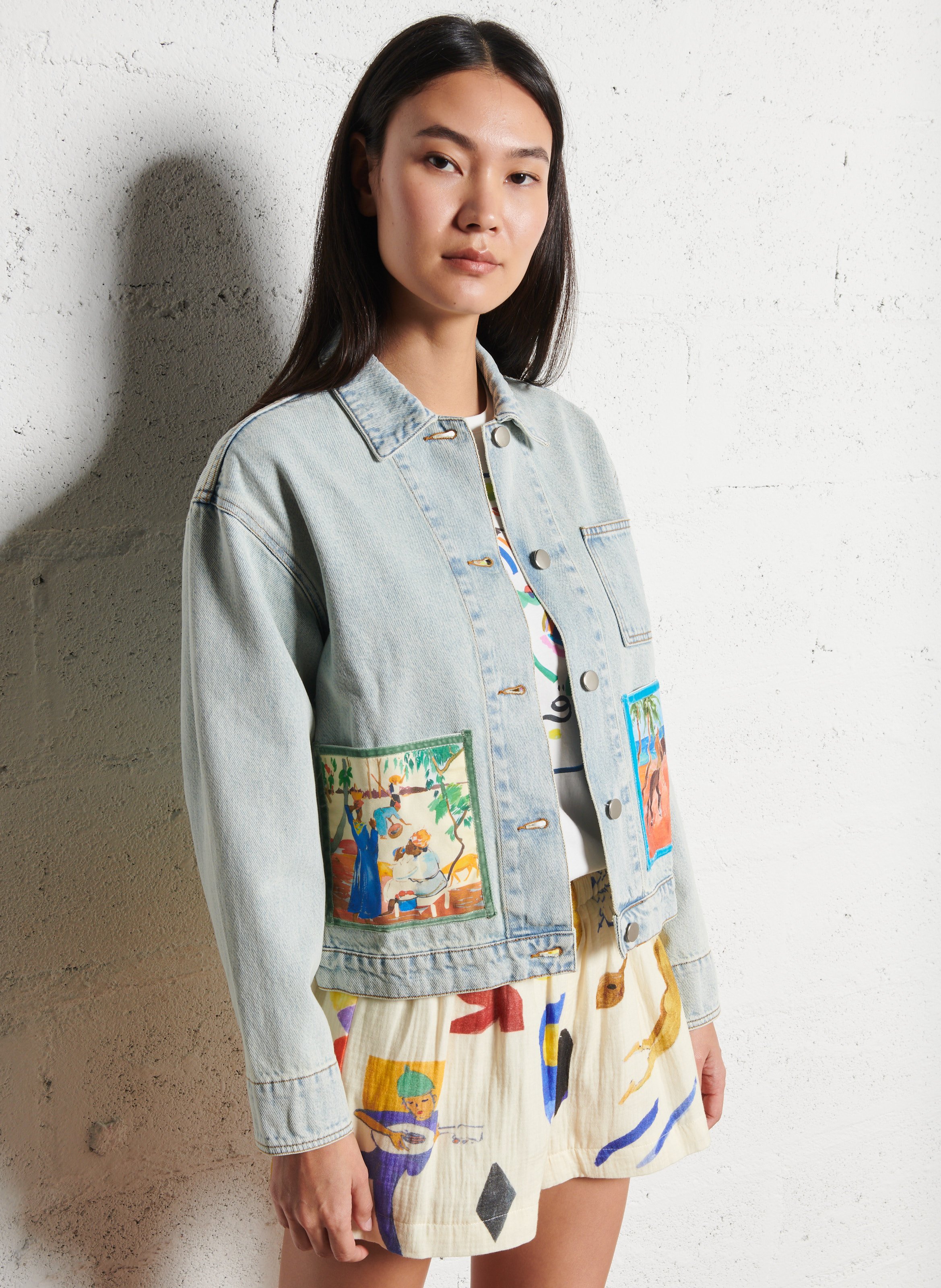 Blouson aus Stretch-Baumwolle G.KERO Blau