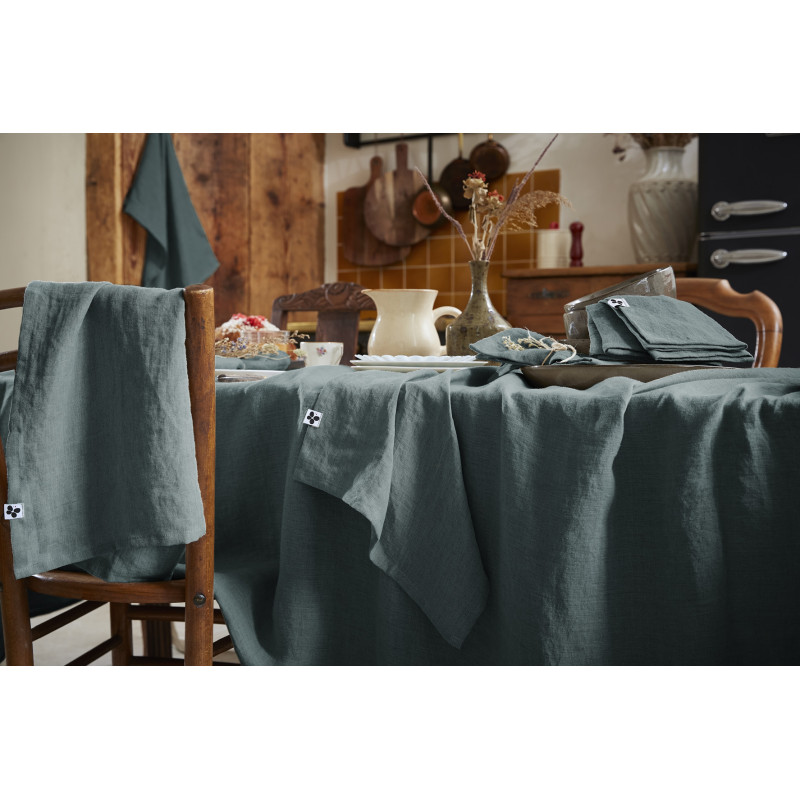 Cotton gauze tablecloth Grey