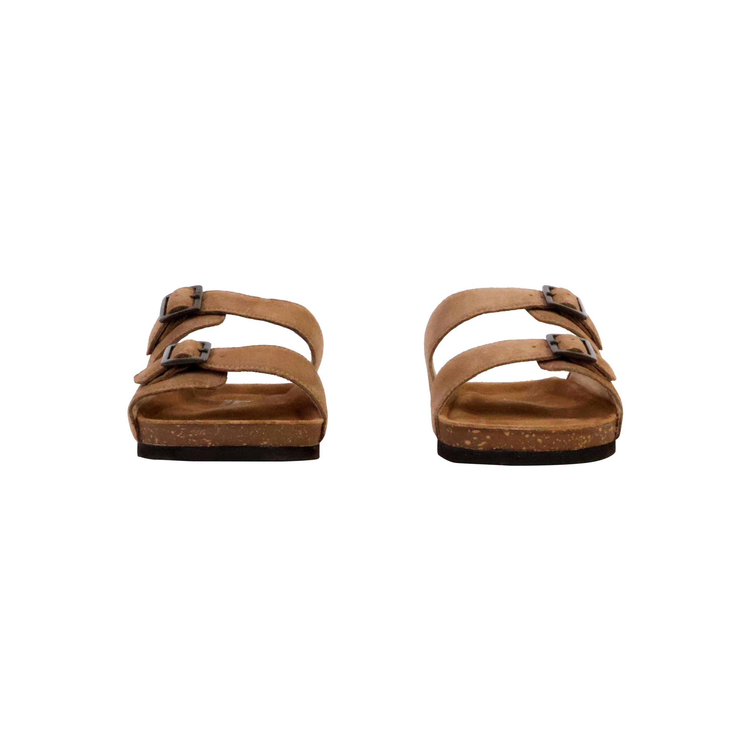 California leather sandals REDSKINS Brown