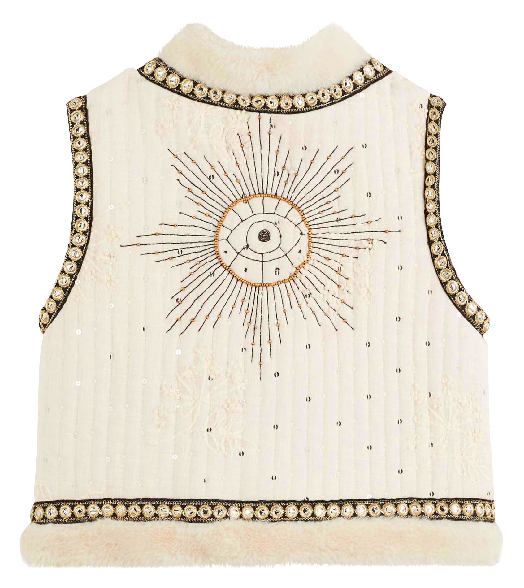 Straight cotton jacket WILD White