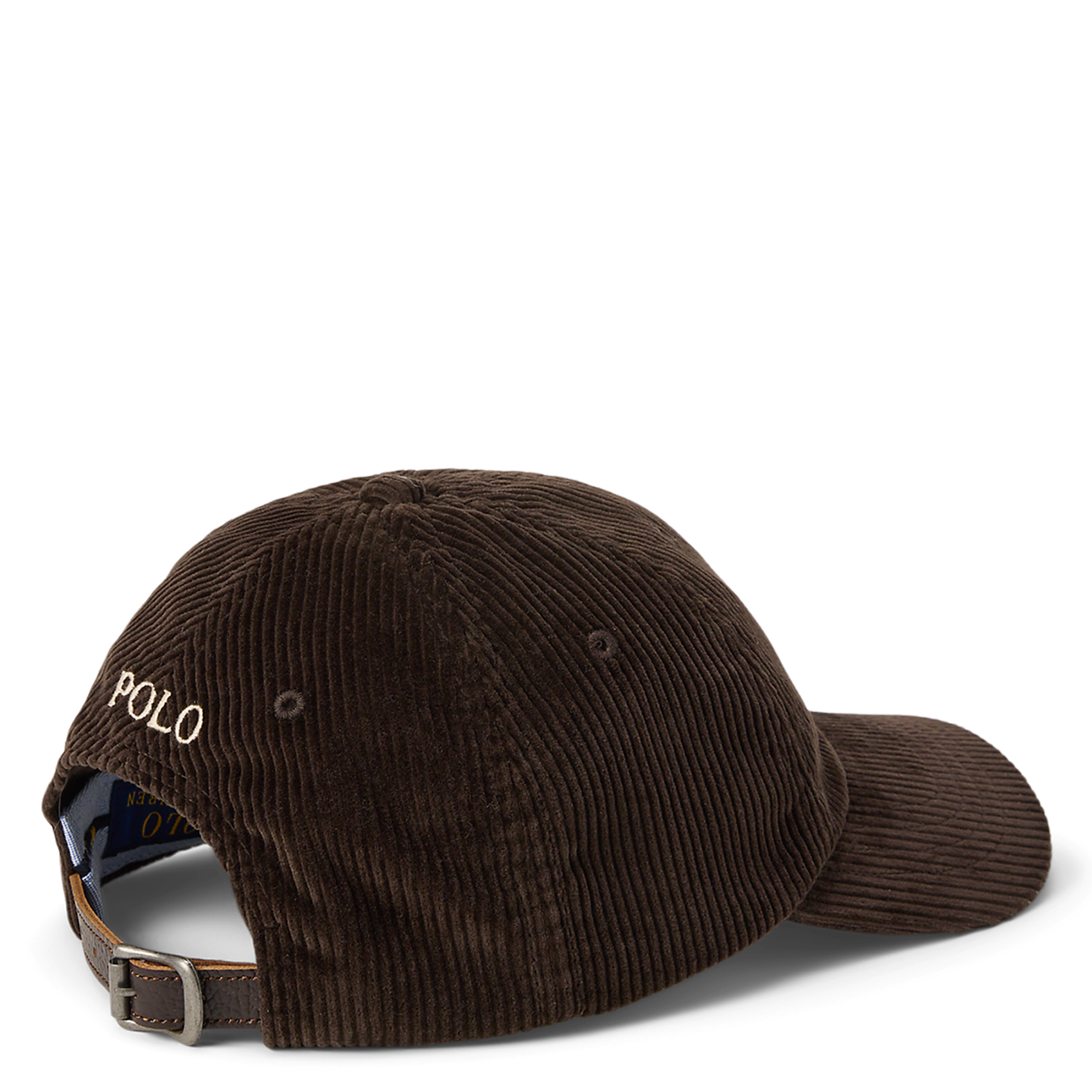 Embroidered cotton corduroy cap POLO RALPH LAUREN Brown