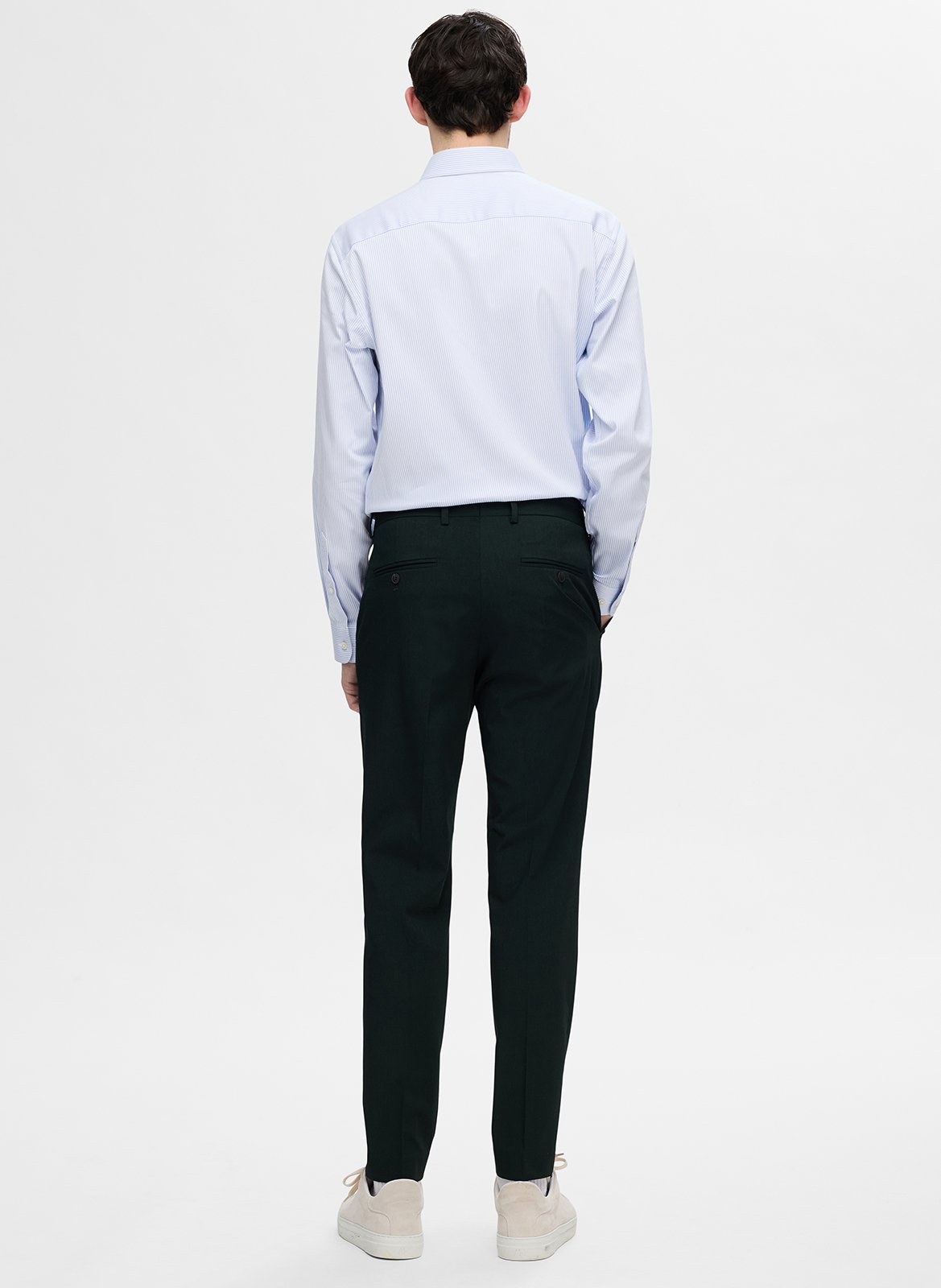 Chemise col classique en coton mélangé SELECTED Bleu