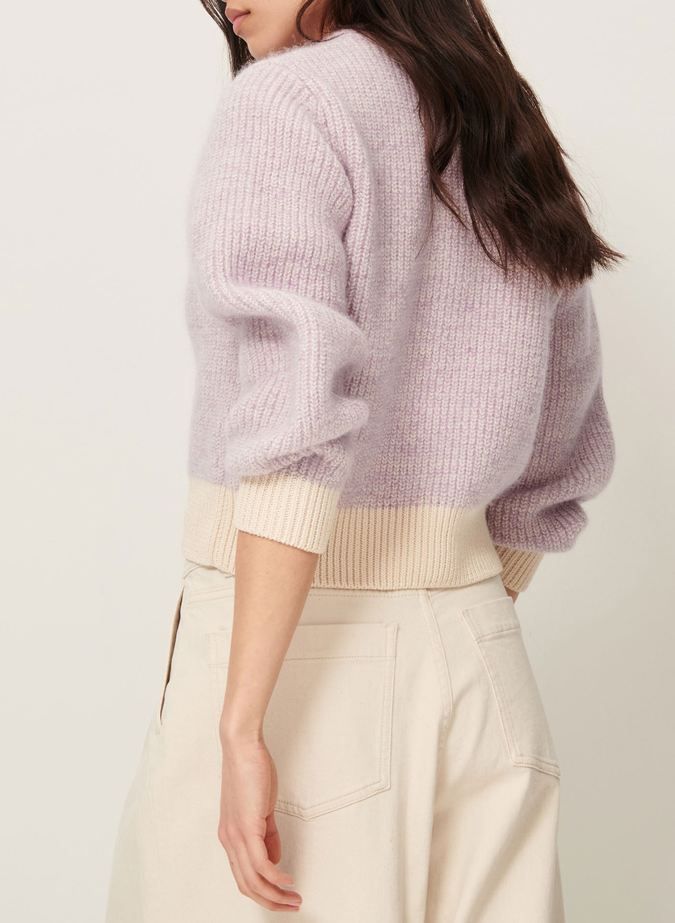 Pull droit en maille SESSUN Violet