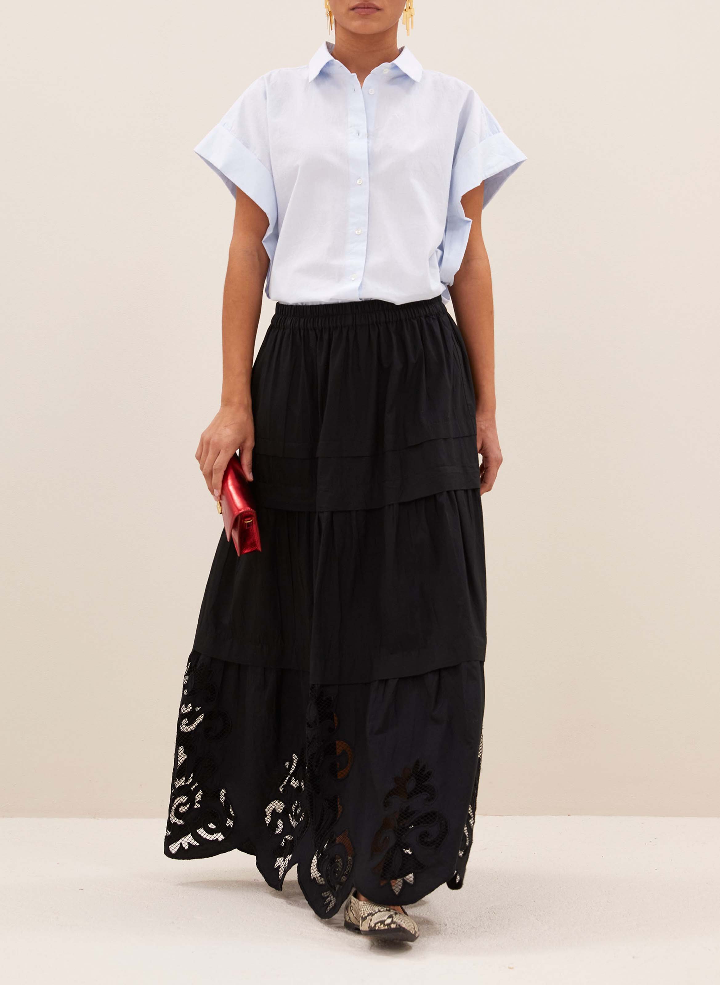 Chemise col classique en coton BY BAR Bleu