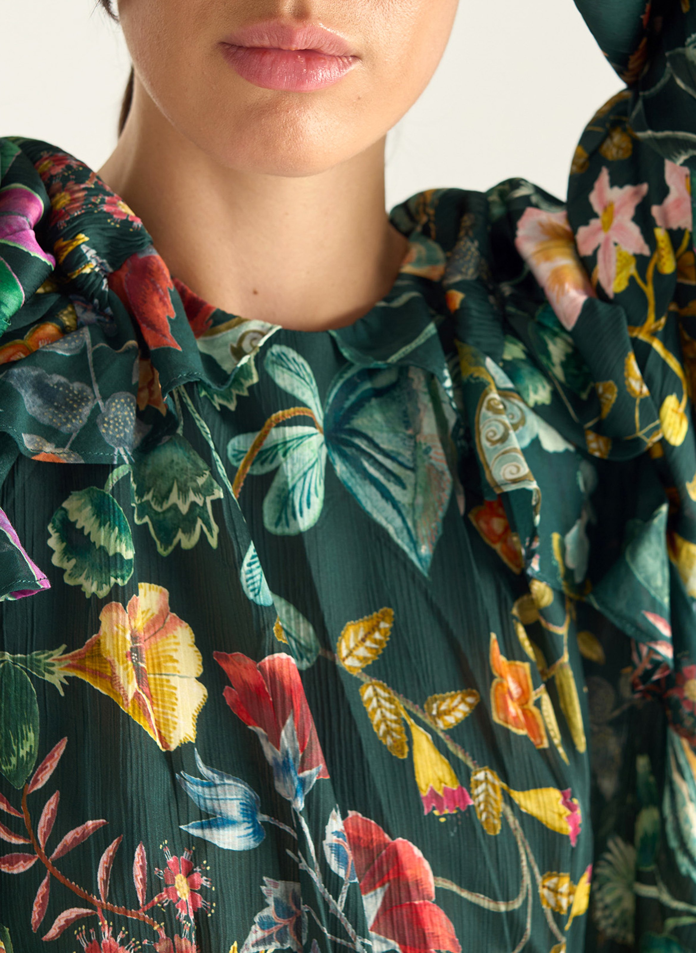 Blouse fluide imprimée COTELAC Vert