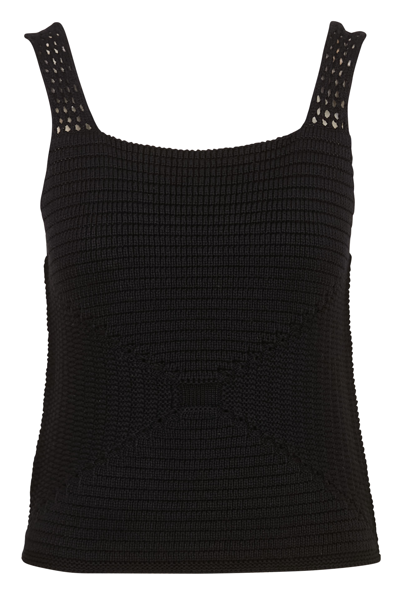 Débardeur droit en coton MAISON 123 Noir