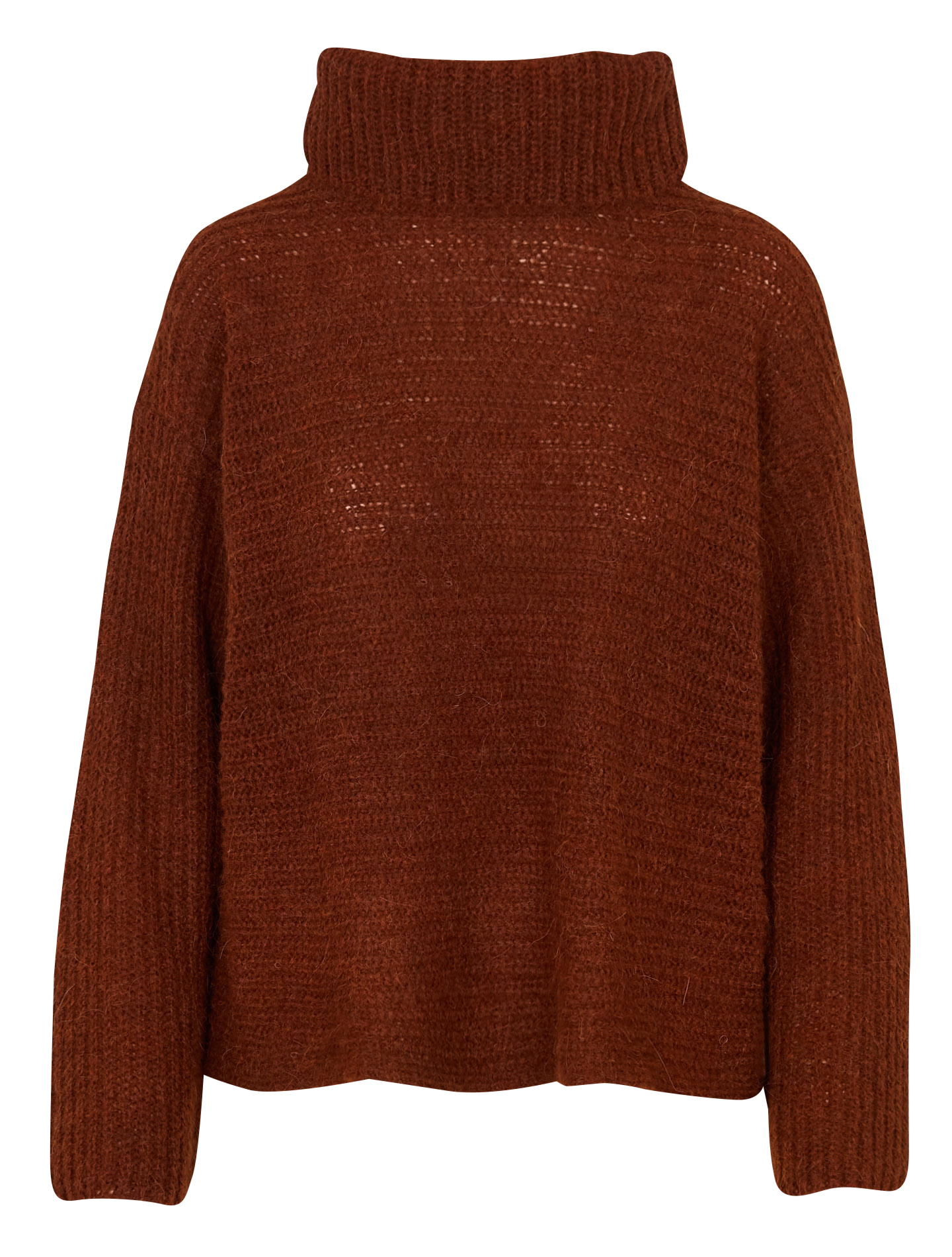 Gerader Pullover mit Rundhalsausschnitt aus gemischtem Strick. LA FEE MARABOUTEE Beige