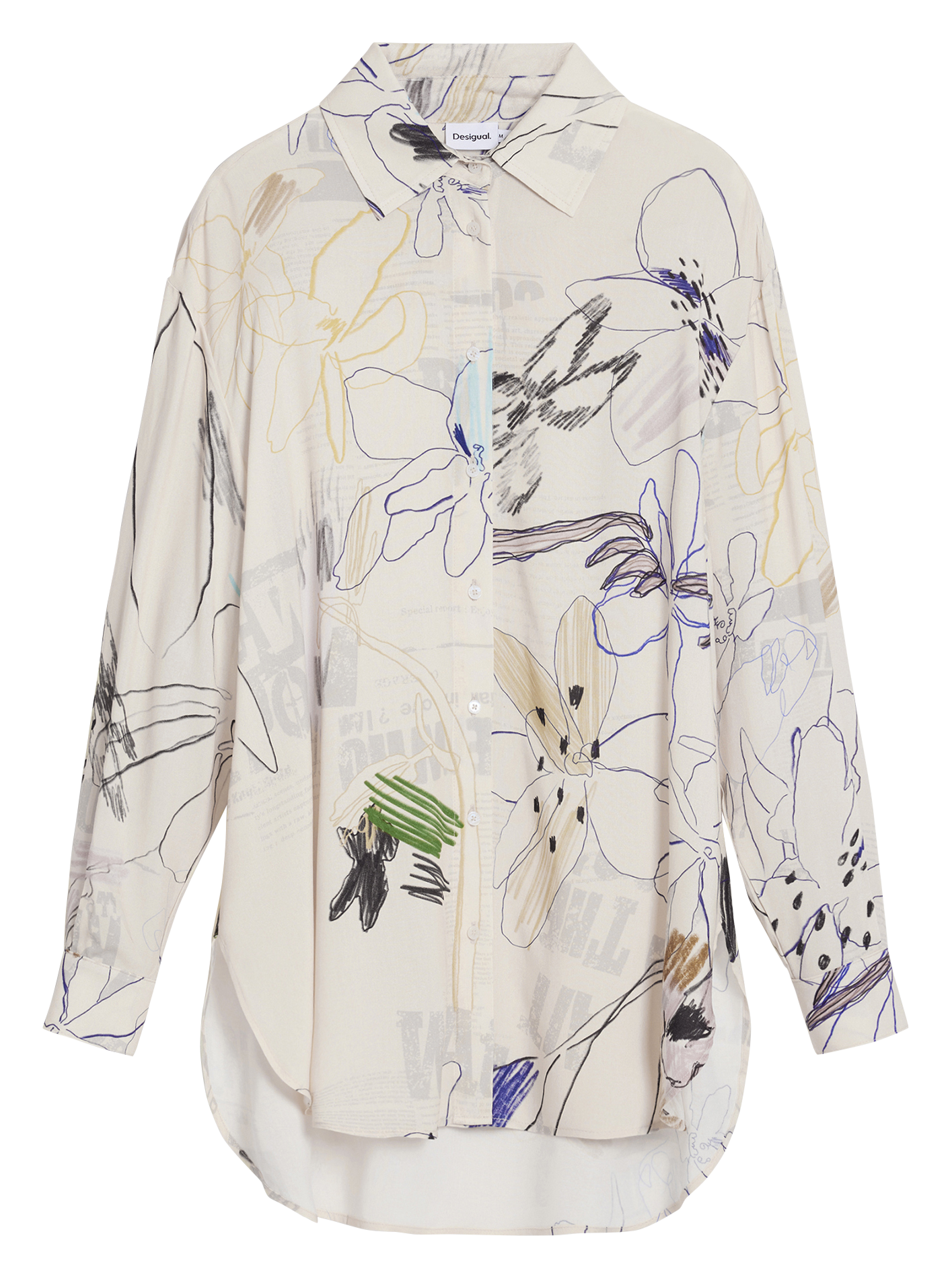 Chemise col classique imprimée DESIGUAL White
