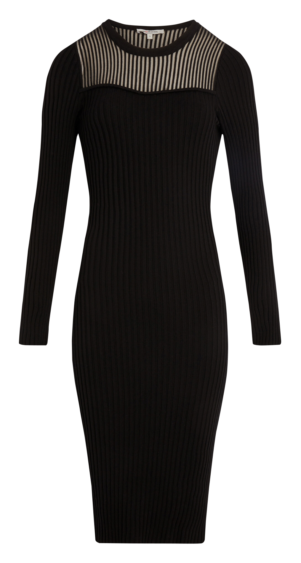 Robe col rond en maille  MORGAN Noir