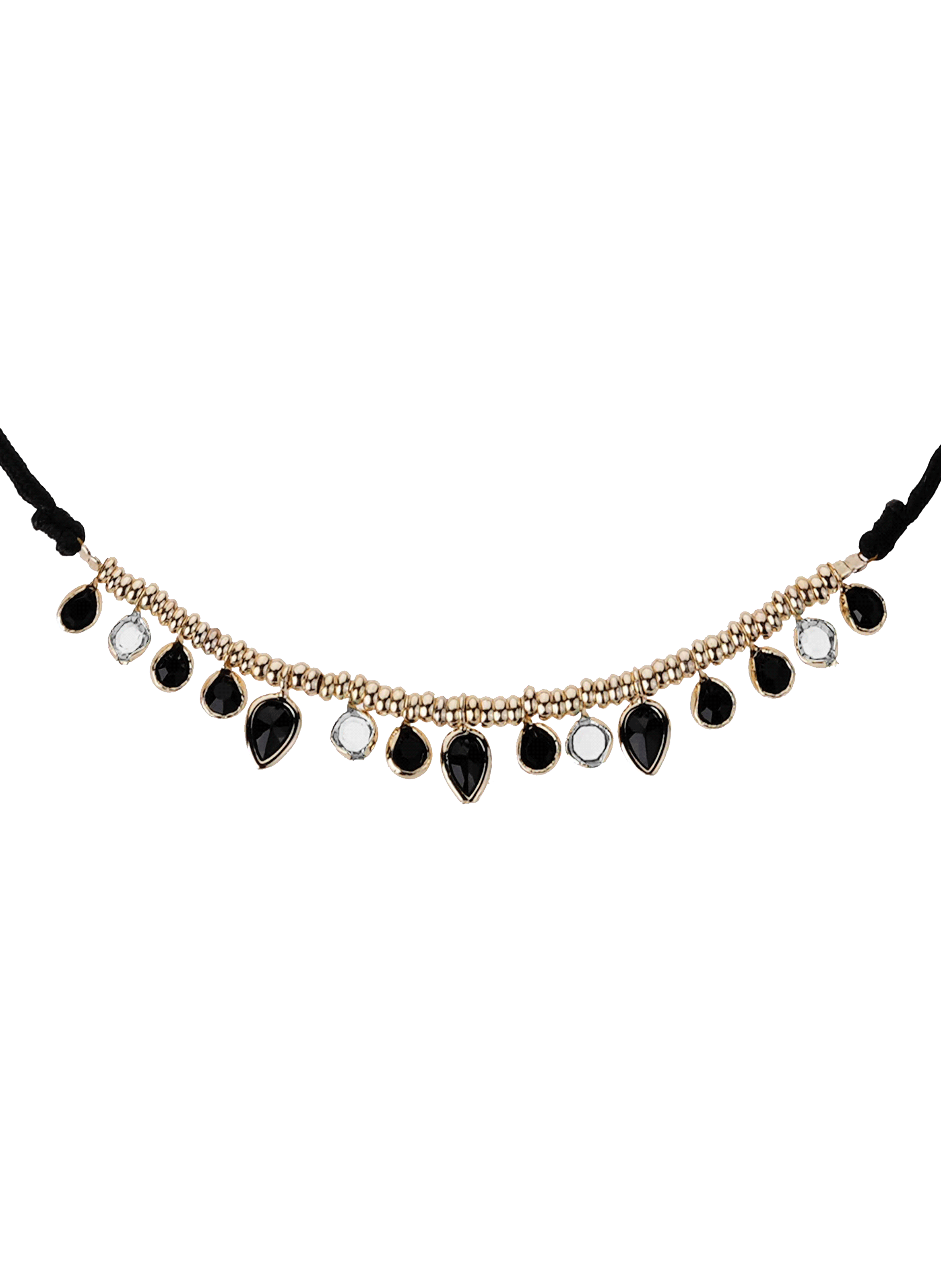 Cord necklace with drop charms HIPANEMA Black