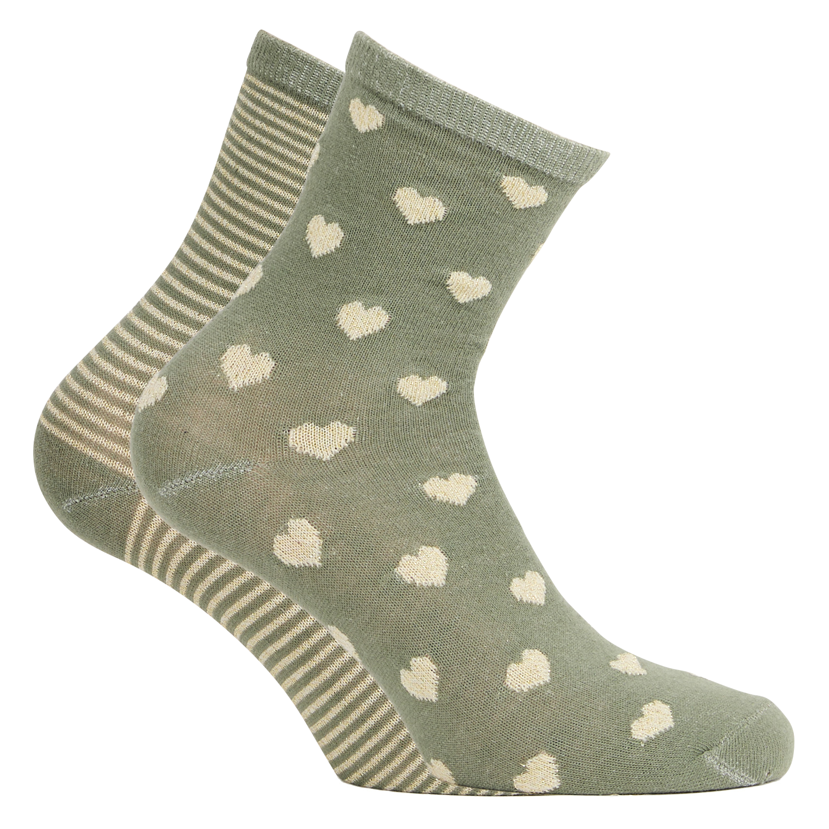 Heart pattern socks PIECES Green