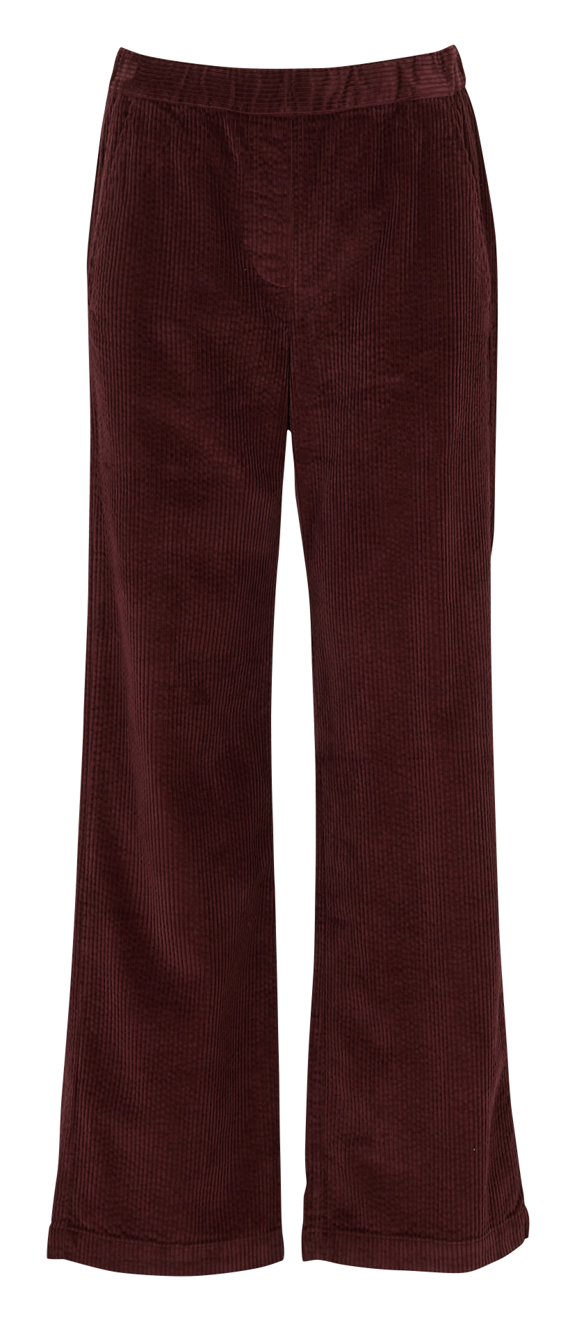 Straight corduroy trousers in solid color DES PETITS HAUTS Brown