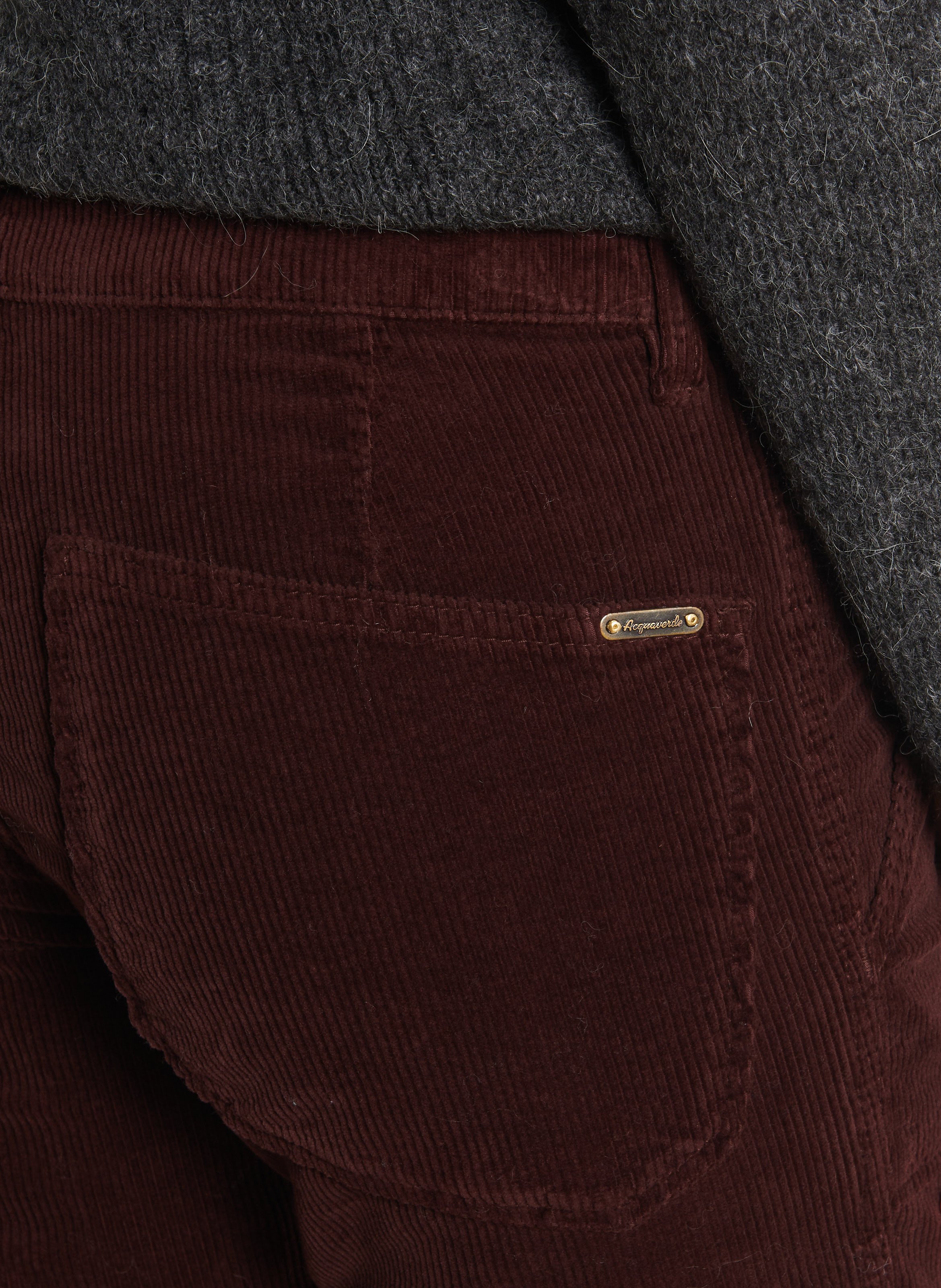 Rechte ribbroek ACQUAVERDE Bruin