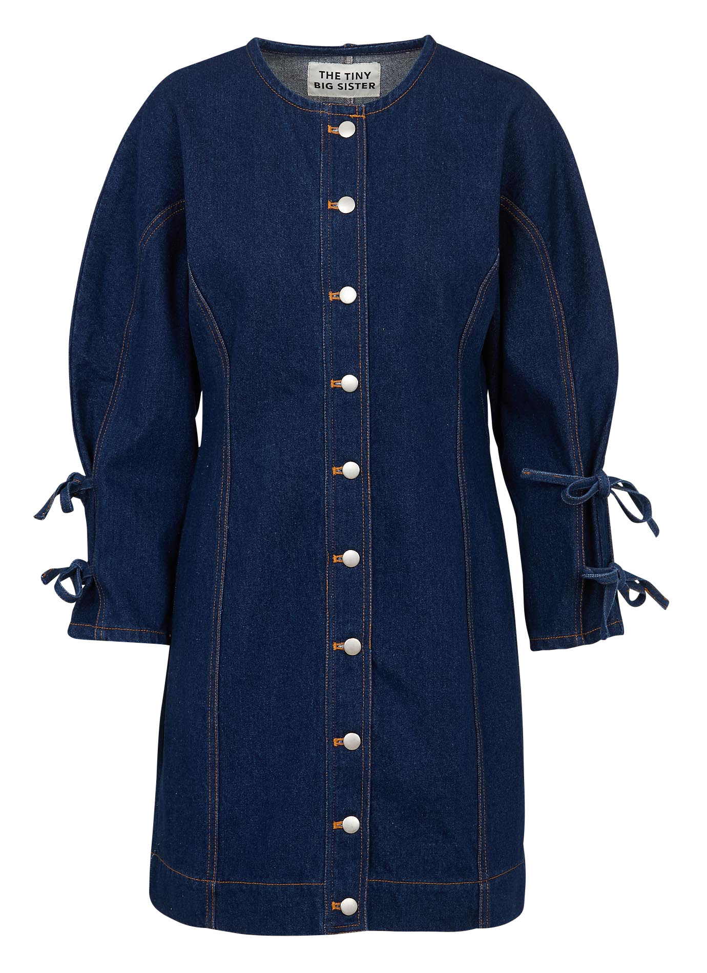 Robe en jean ajustée en coton  THE TINY BIG SISTER Bleu