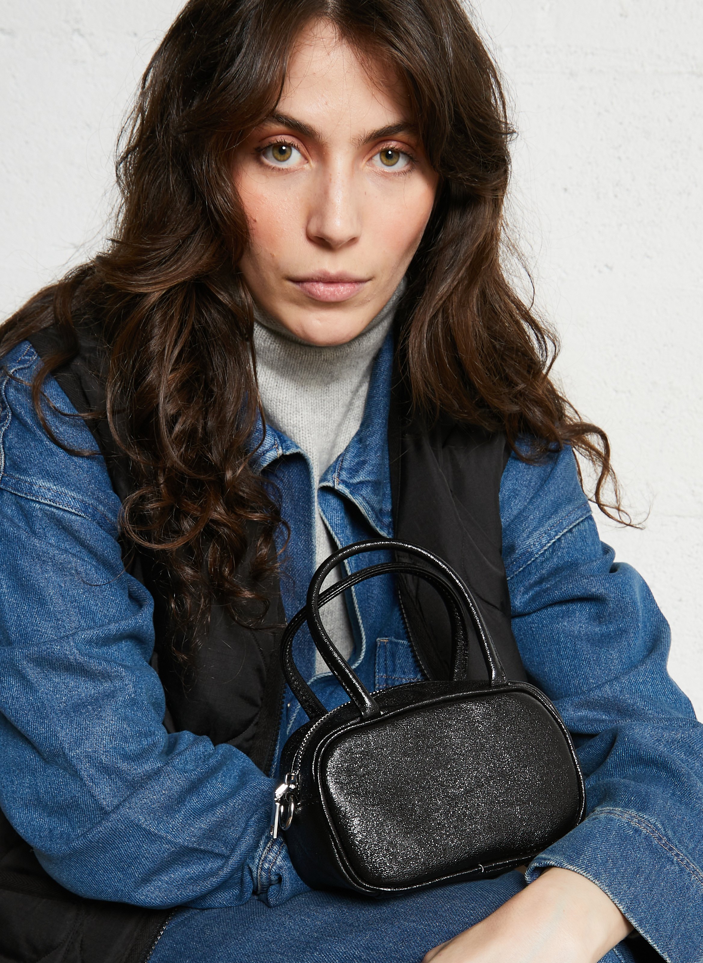 Metallic shoulder bag AU PRINTEMPS PARIS Black