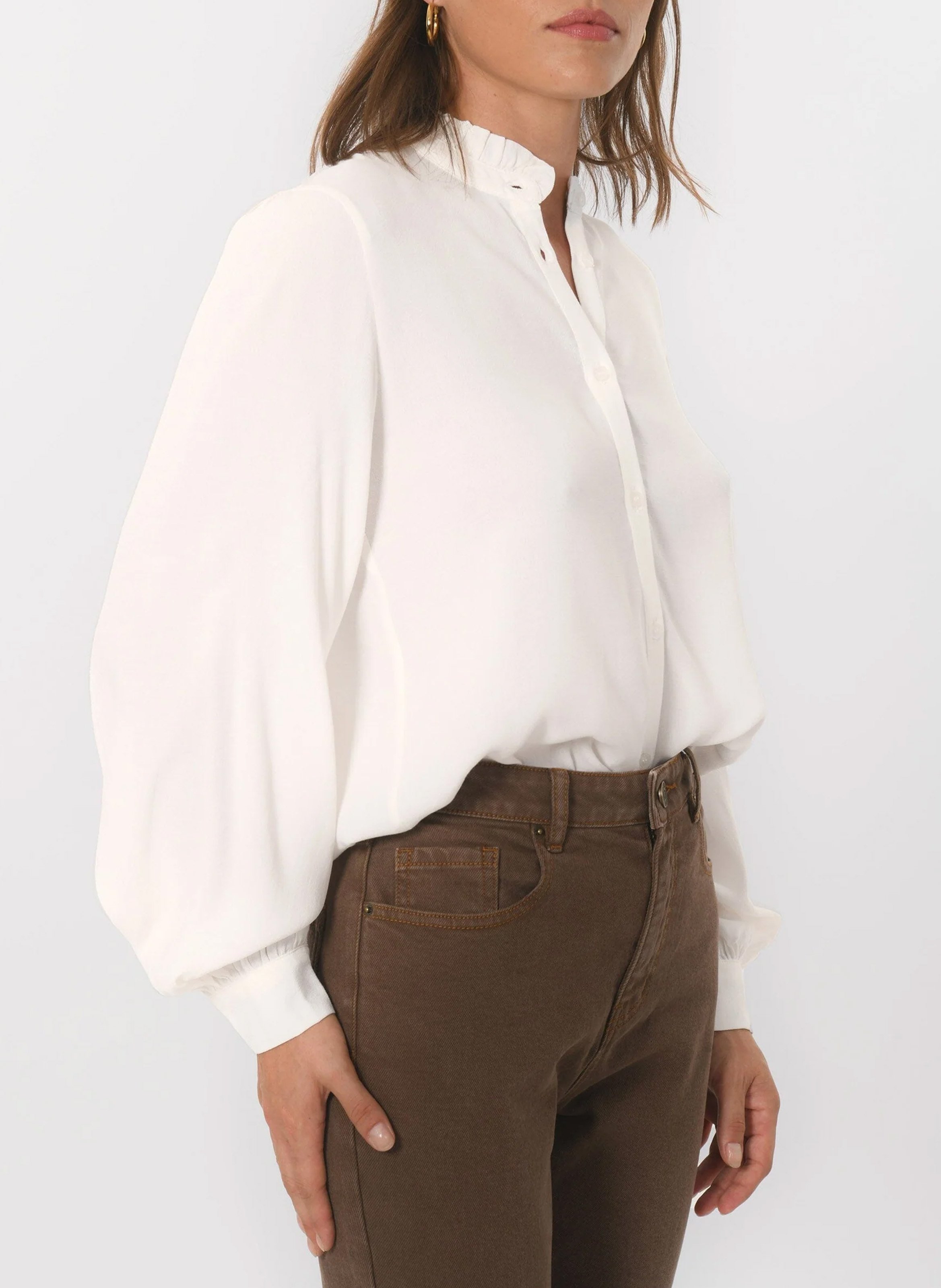 Blouse met strikkraag KOOKAI Beige