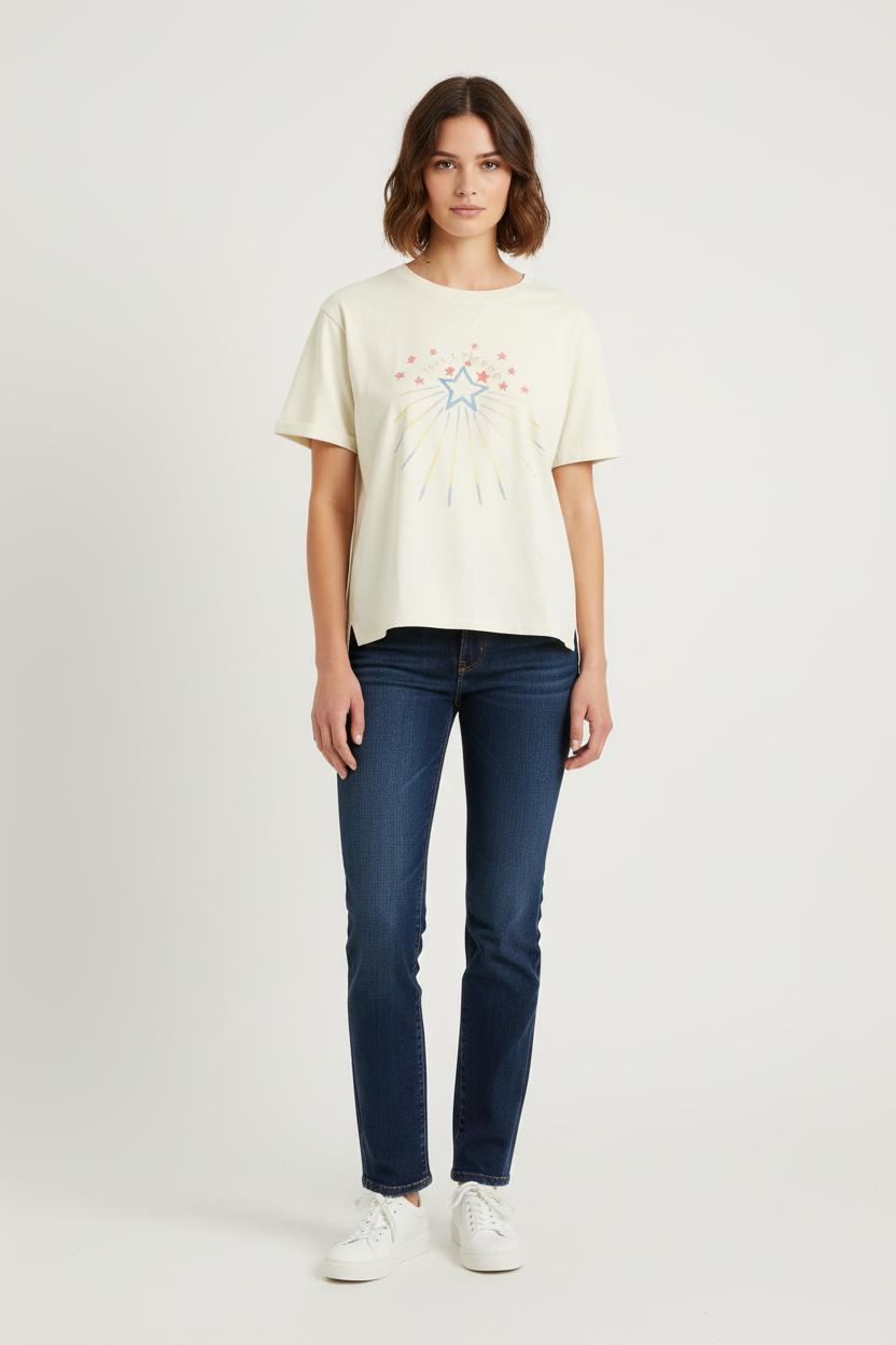 Tommy Badge T-shirt CHLOE STORA - SECONDE MAIN White