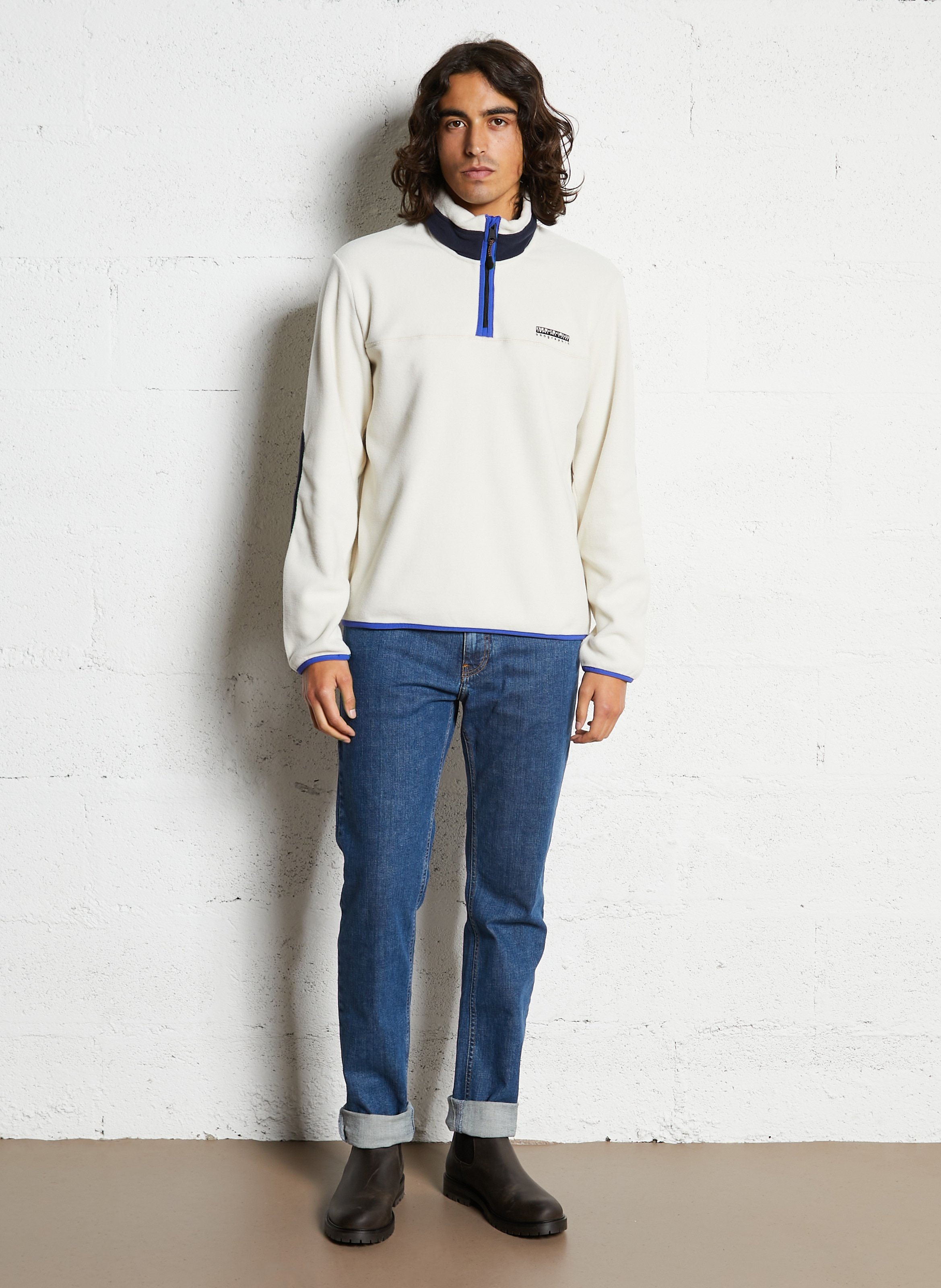 Rechte fleece met opstaande kraag NAPAPIJRI Beige