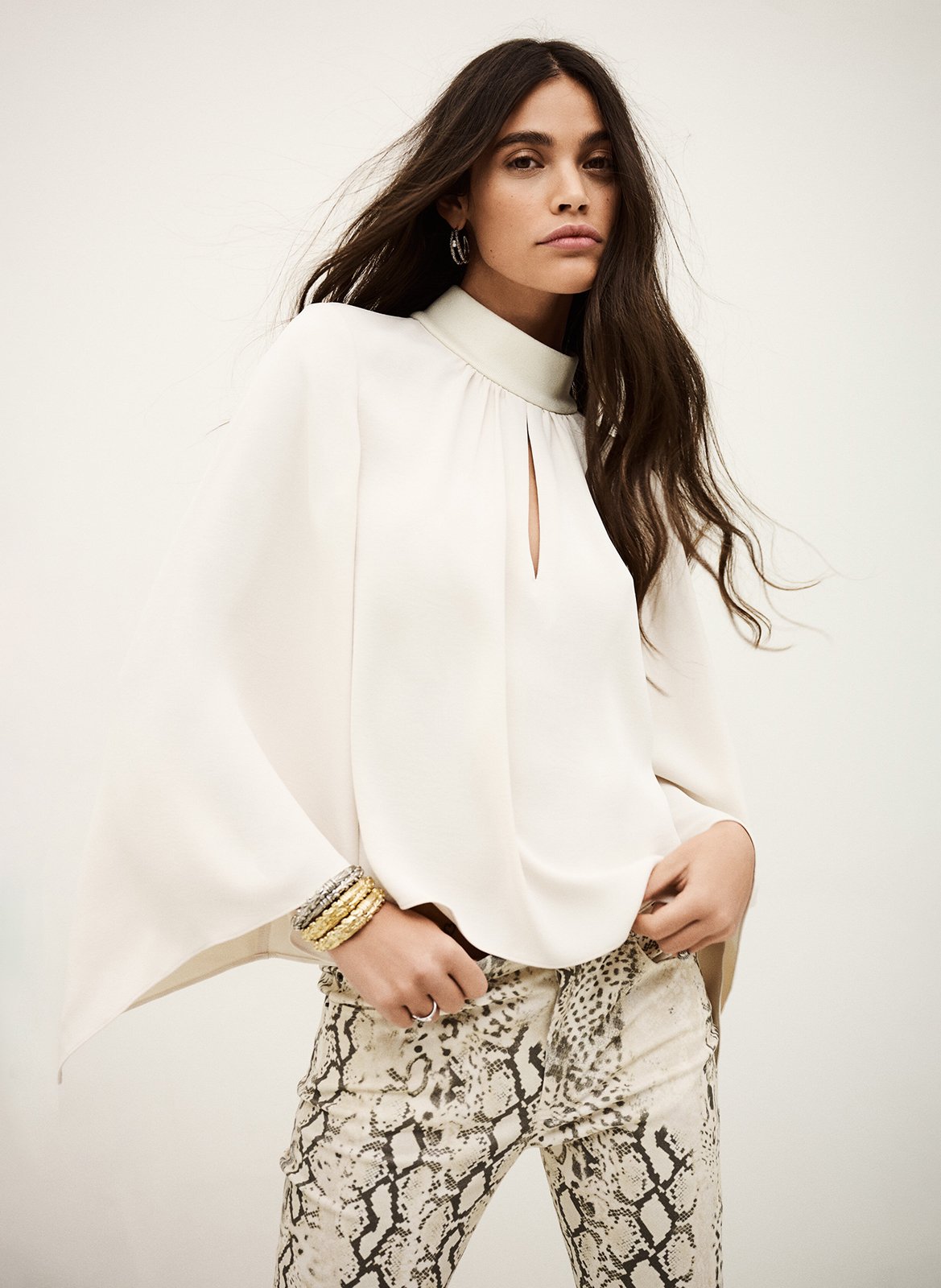 High-neck blouse BA&SH Beige