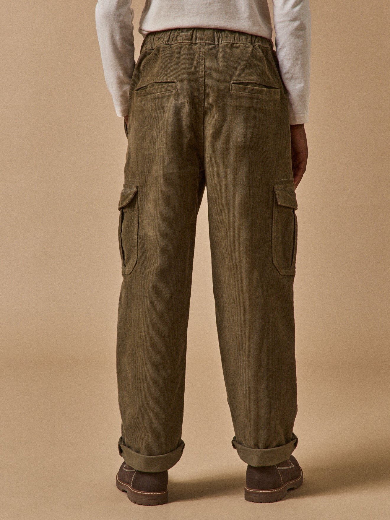 Velvet cargo pants CYRILLUS Brown