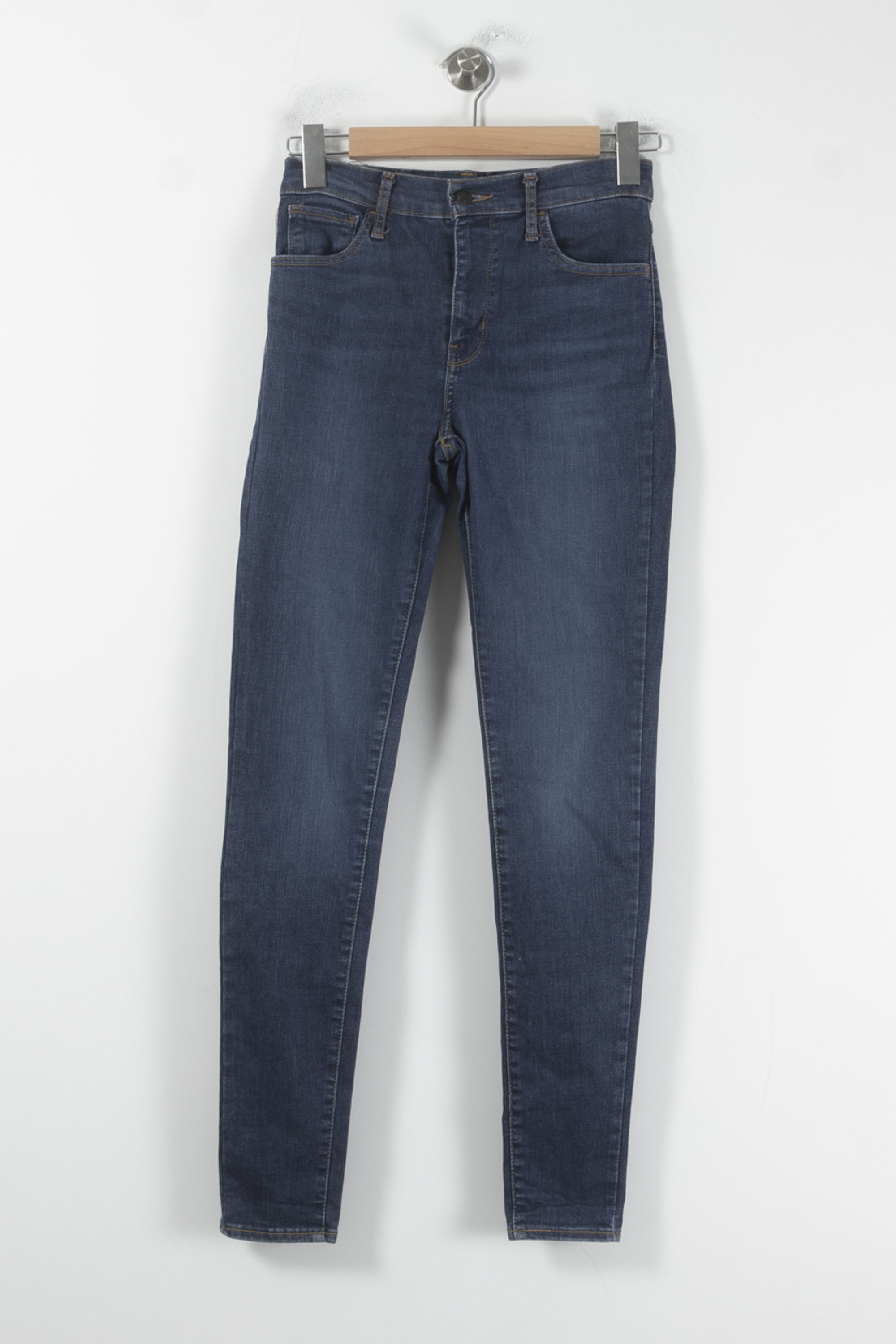 Cropped slim jeans with studs LEVI'S - Seconde main Blue