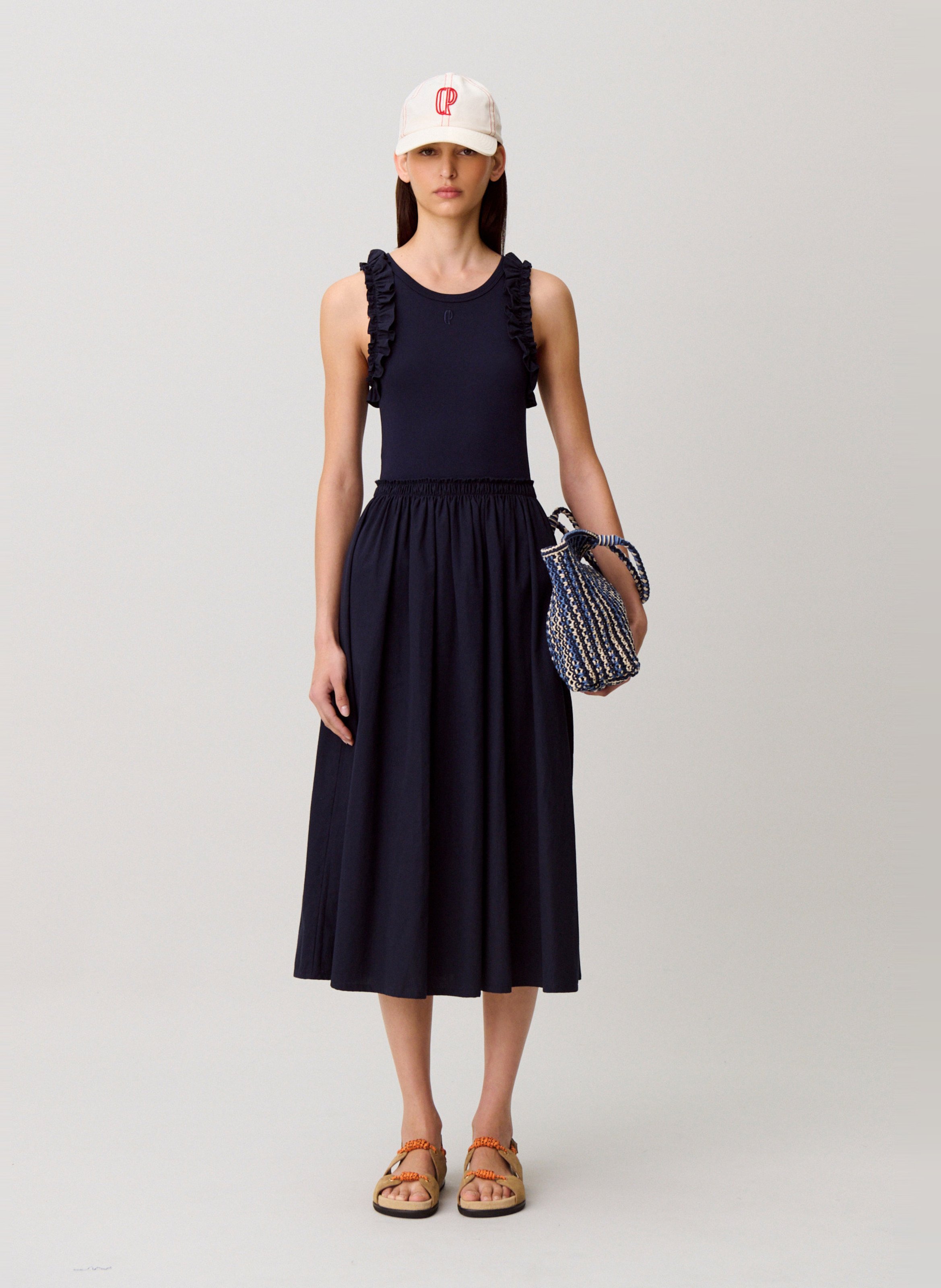 Robe midi col rond CLAUDIE PIERLOT Bleu