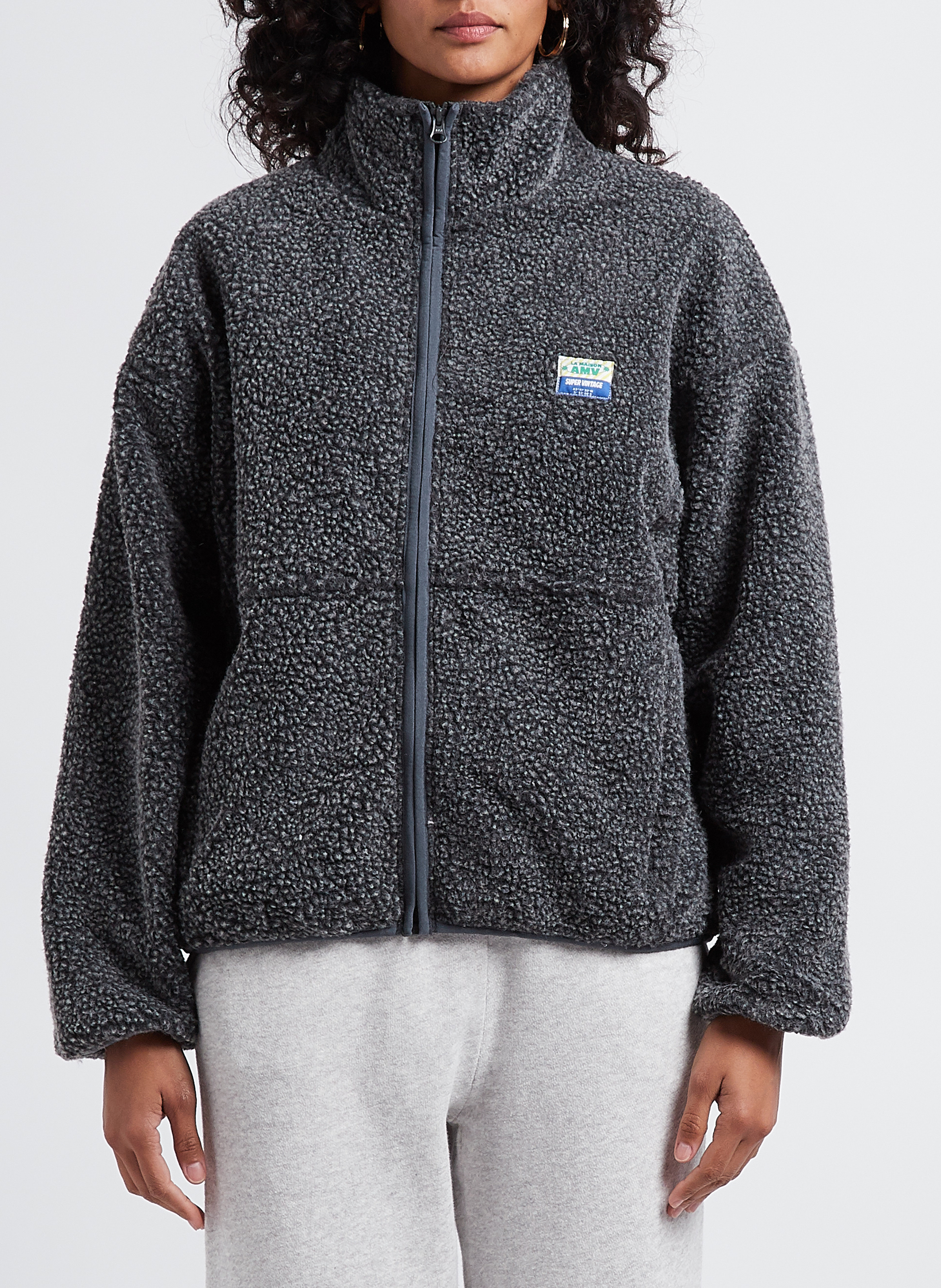 Zip-up fleece jacket AMERICAN VINTAGE