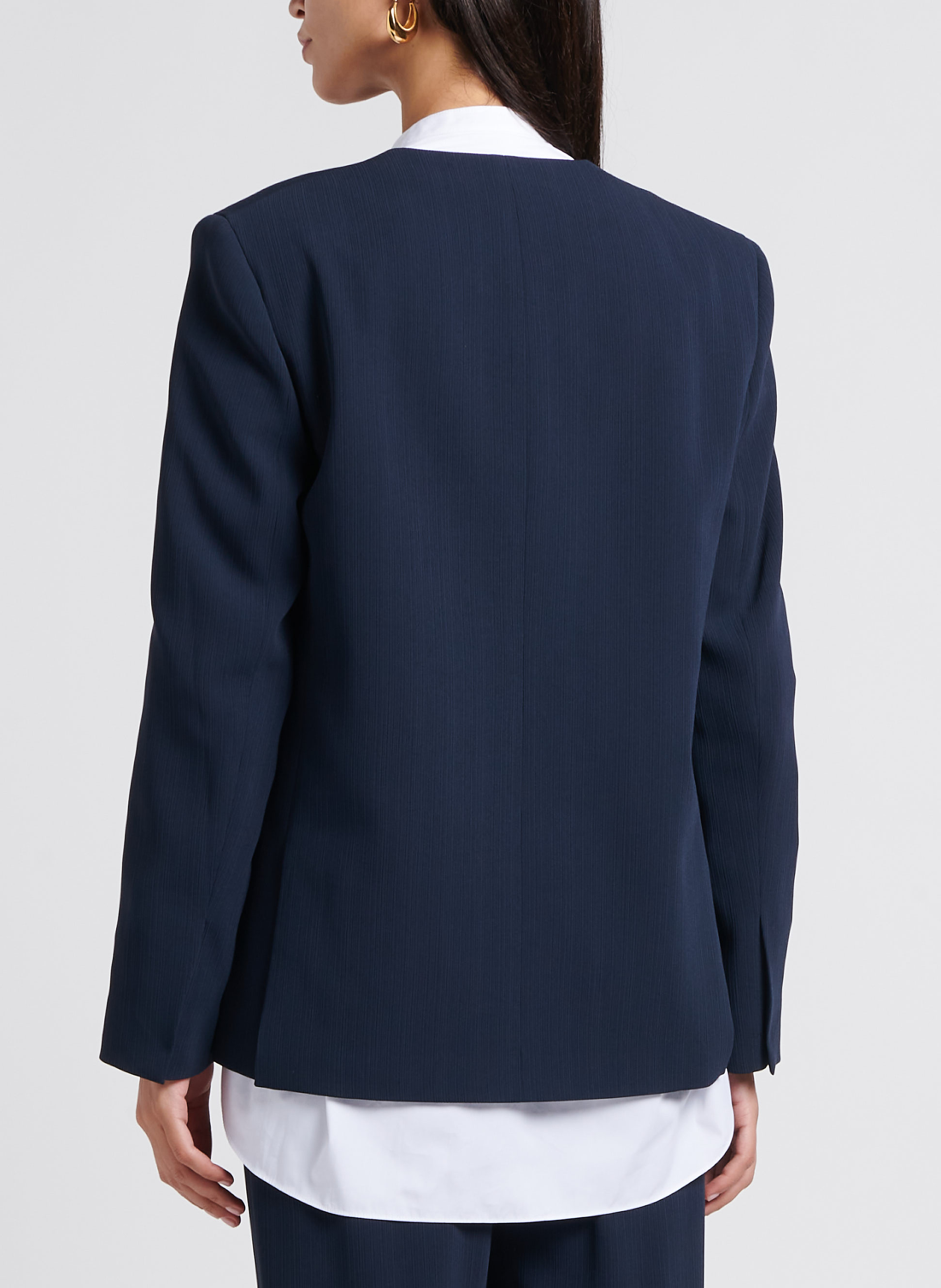 Blazerjacke mit V-Ausschnitt THEORY Blau