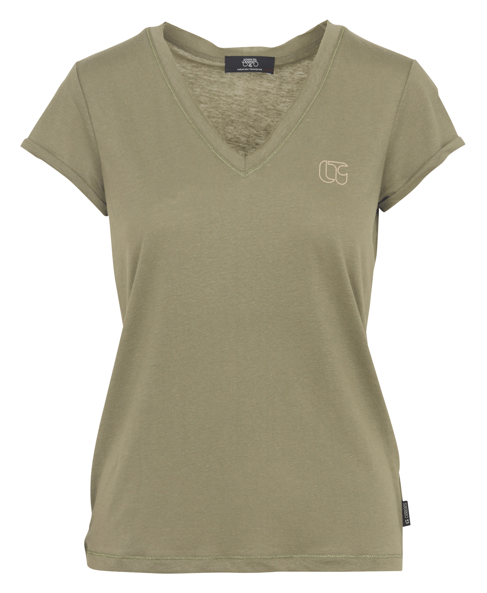 Tee-shirt ajusté col V LE TEMPS DES CERISES