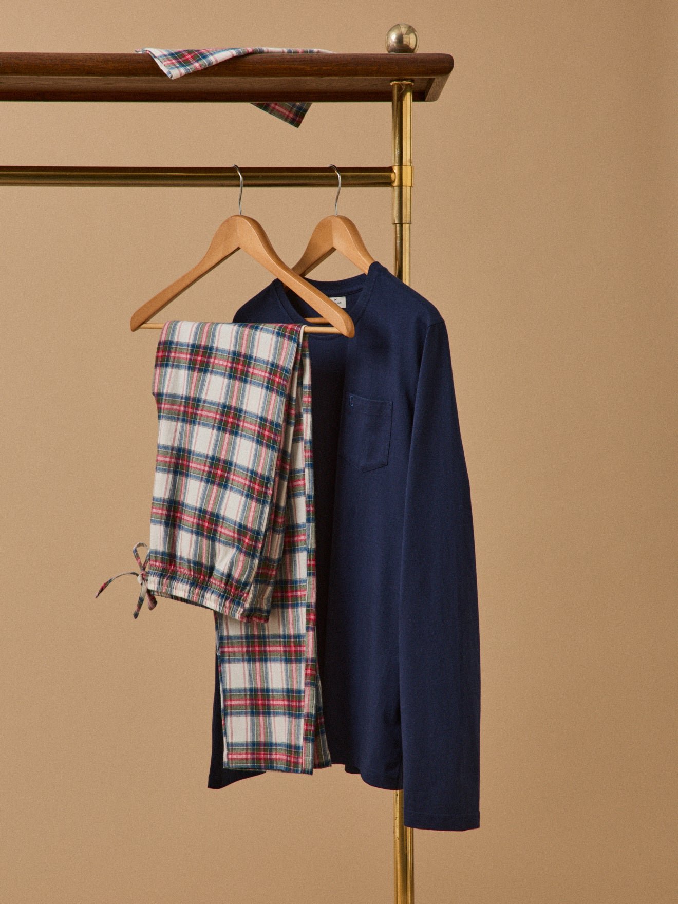 Flannel Check Pyjamas CYRILLUS Blue