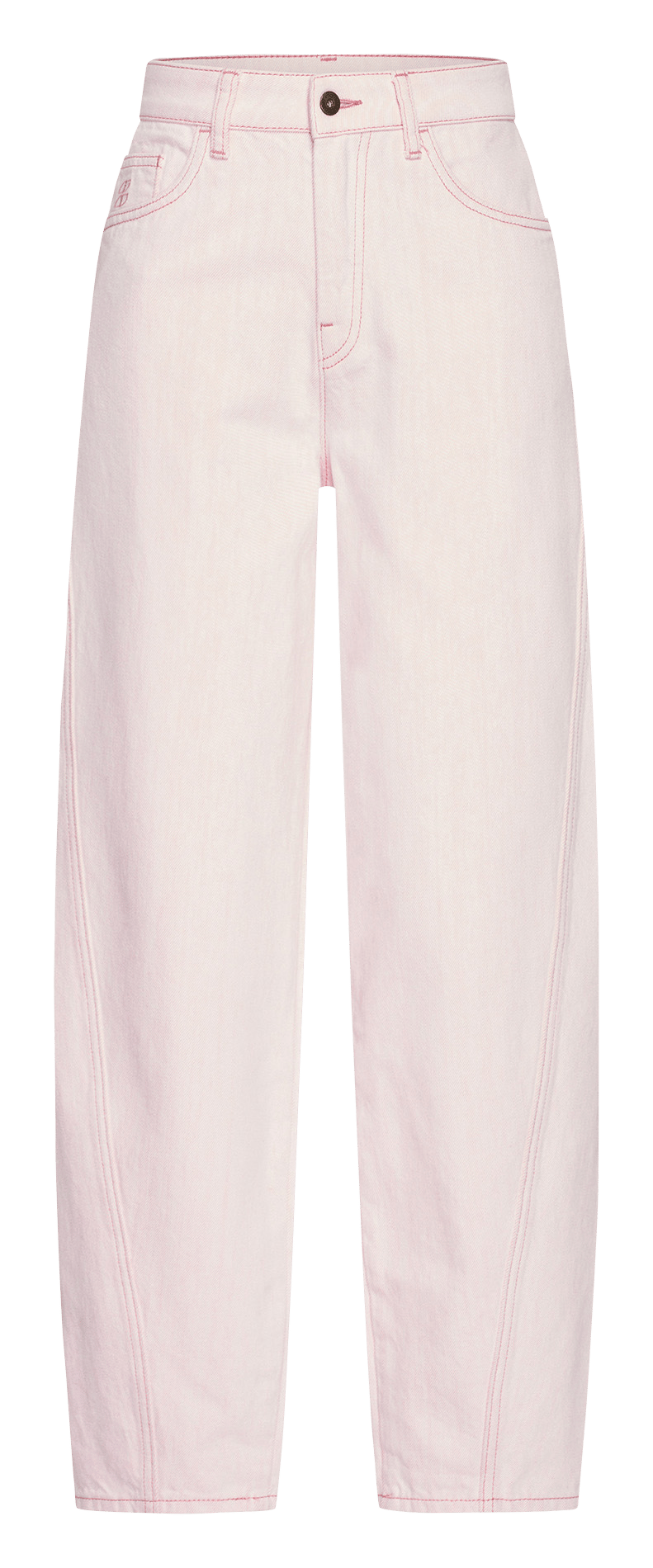 Rechte jeans van biokatoen BY BAR Roze