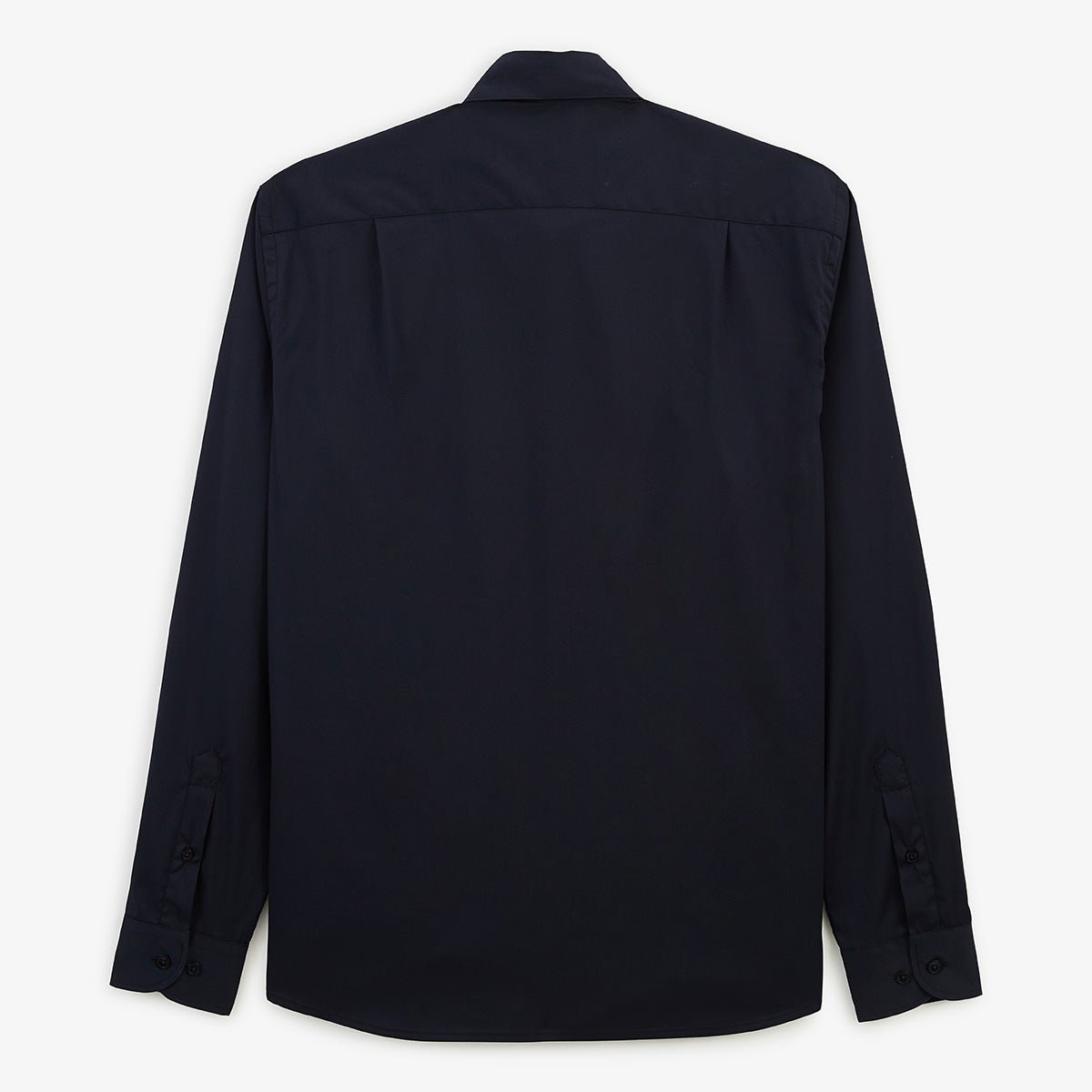 Solid color long-sleeve cotton stretch shirt SERGE BLANCO Blue