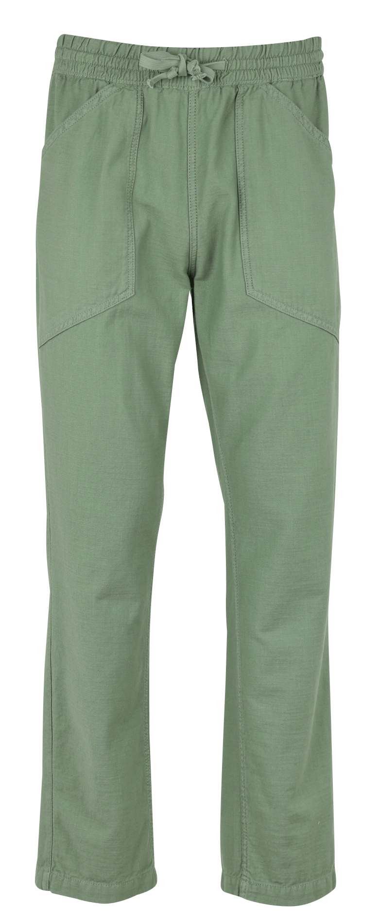 Pantalon droit en coton LE TEMPS DES CERISES Vert