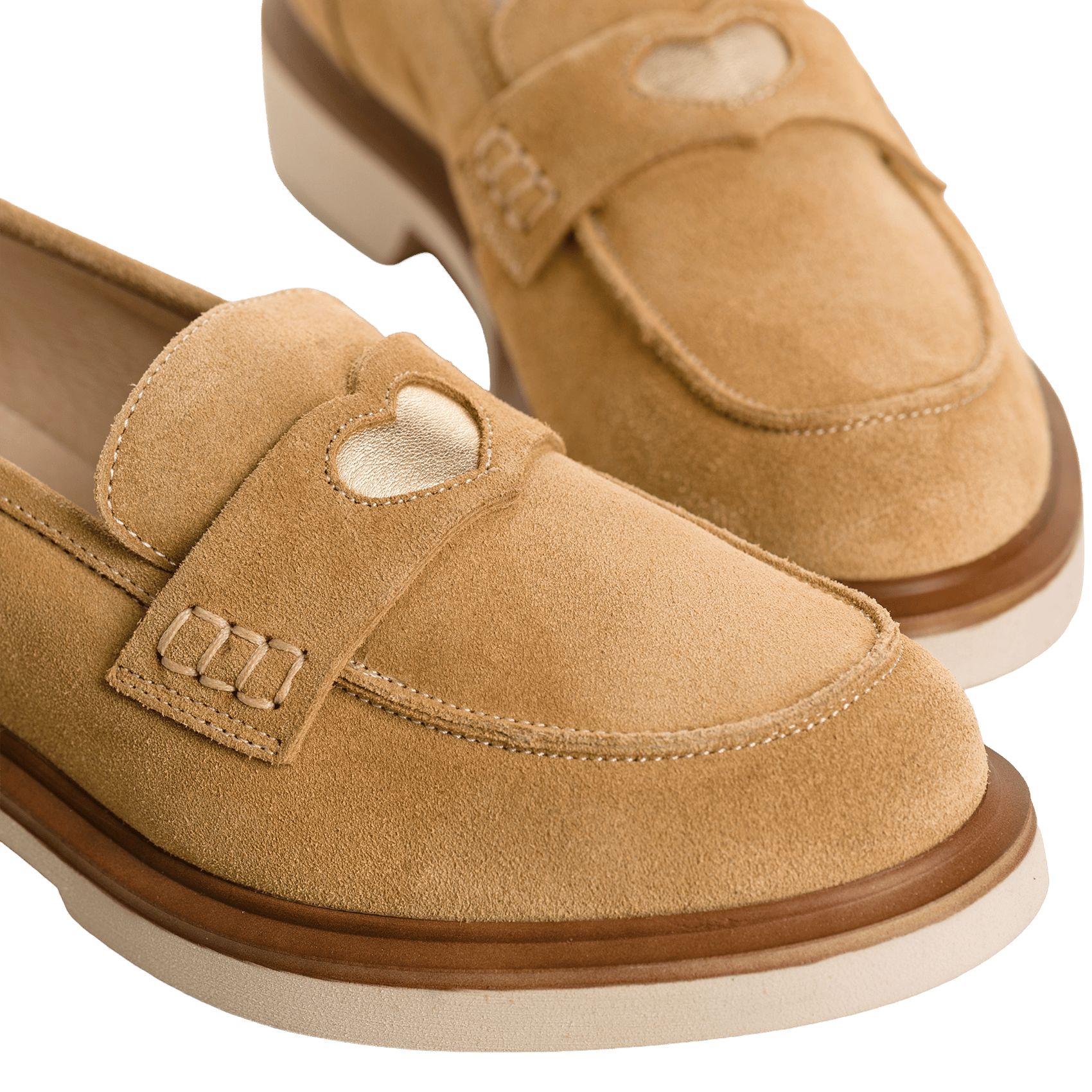 Leather loafers REQINS Brown