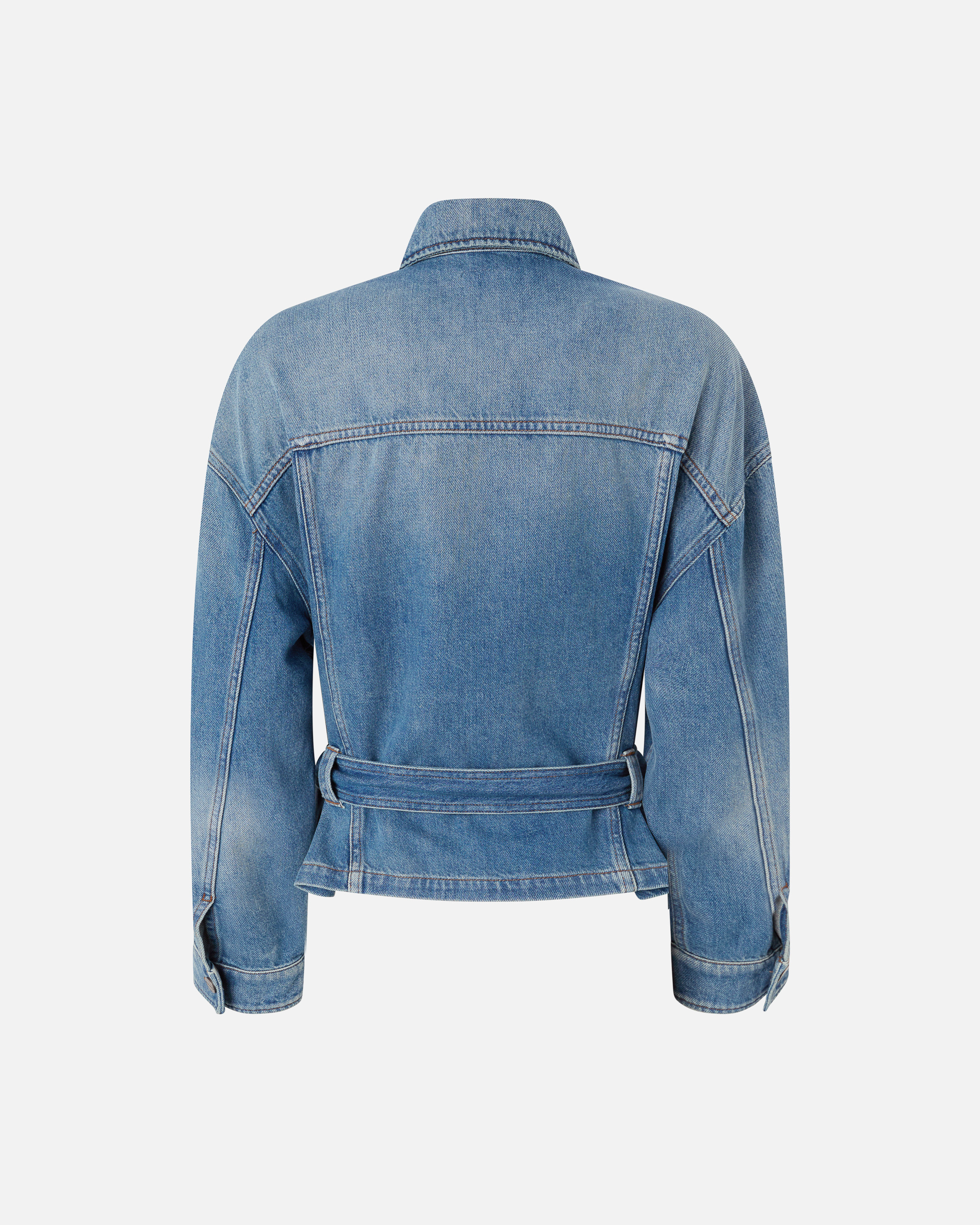 Blouson en denim ceinturé PINKO Bleu