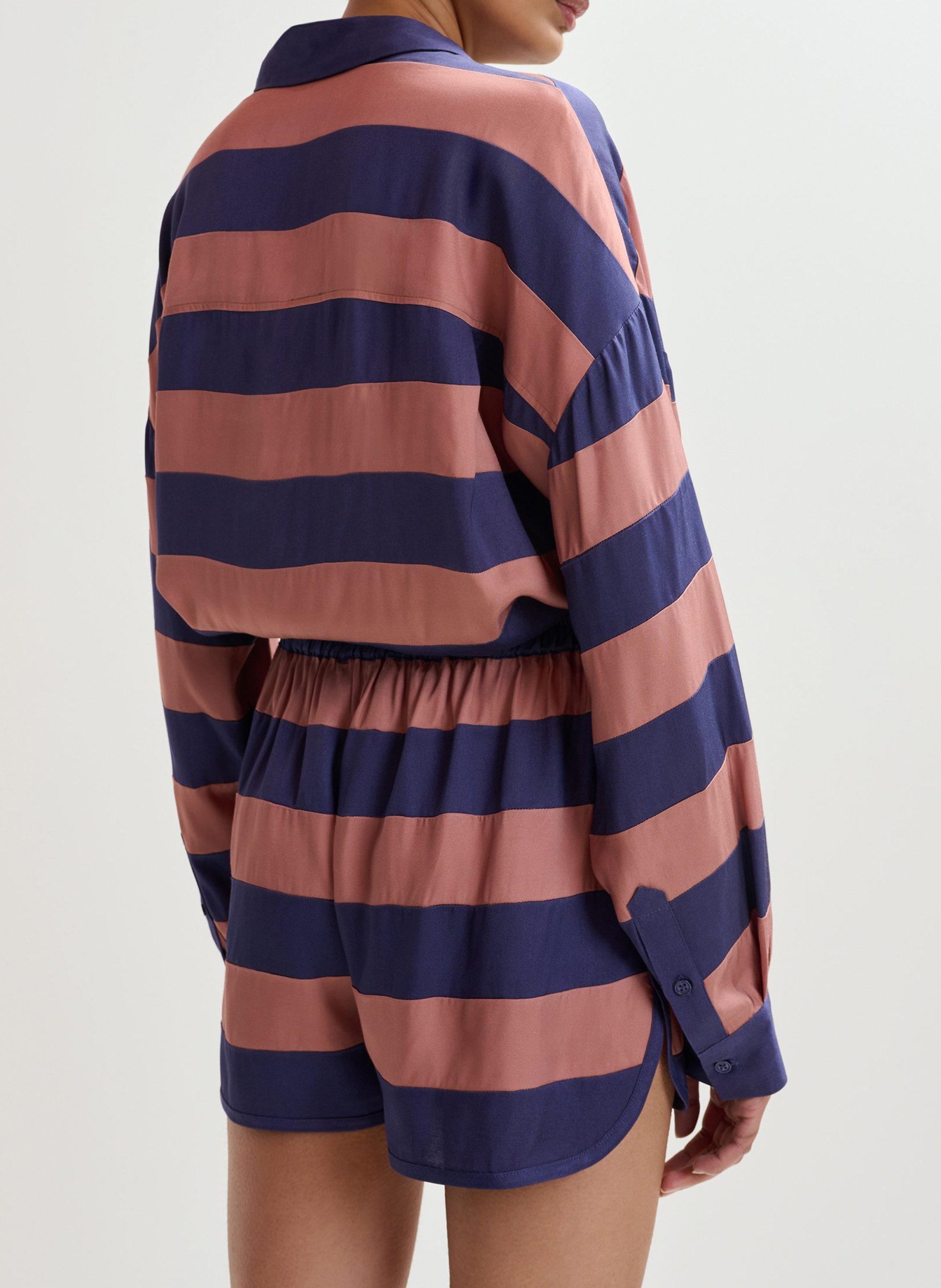 Oversize gestreiftes Hemd ESSENTIEL ANTWERP Rot