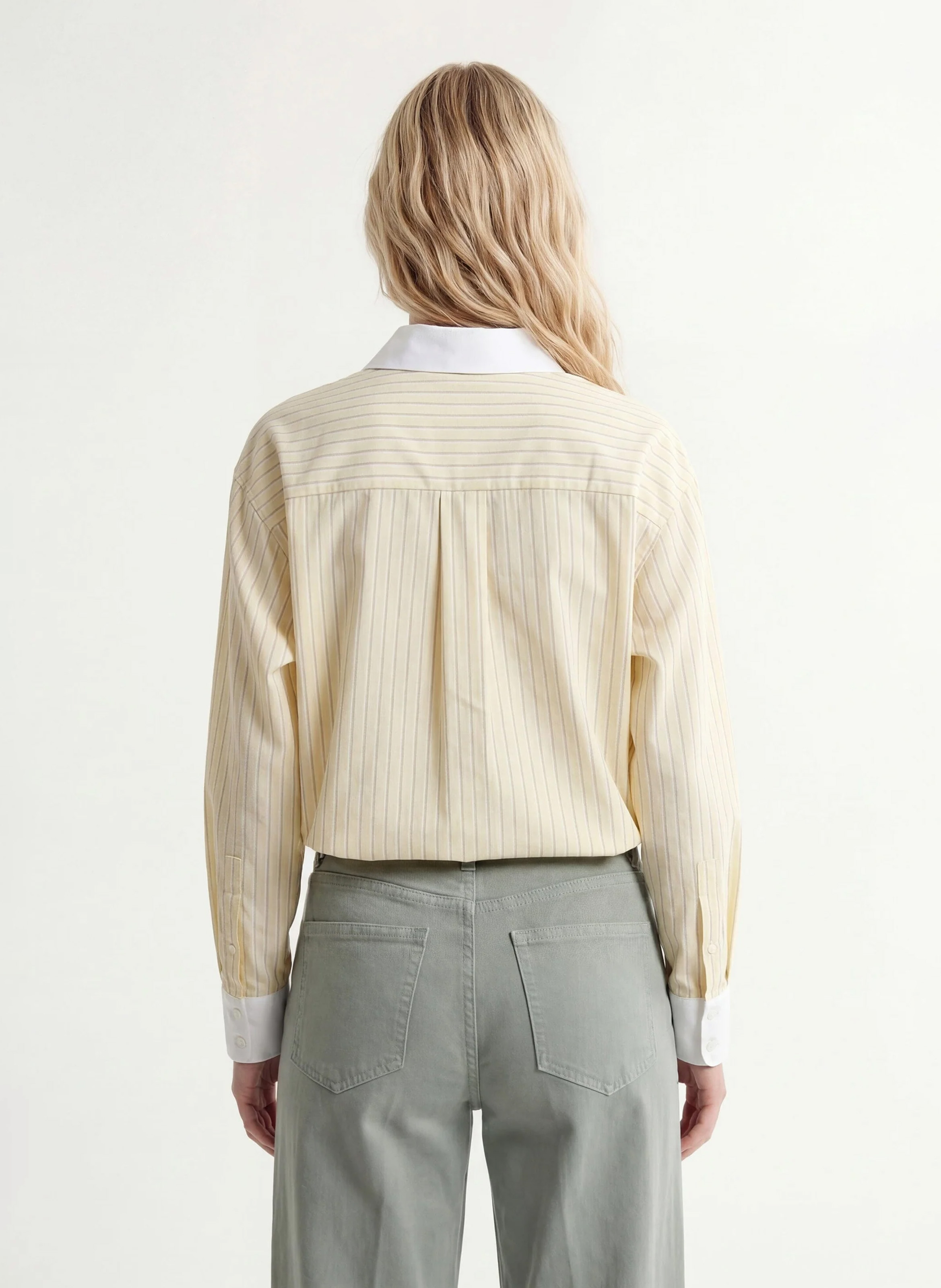 Chemise oversize à rayures KOOKAI Jaune