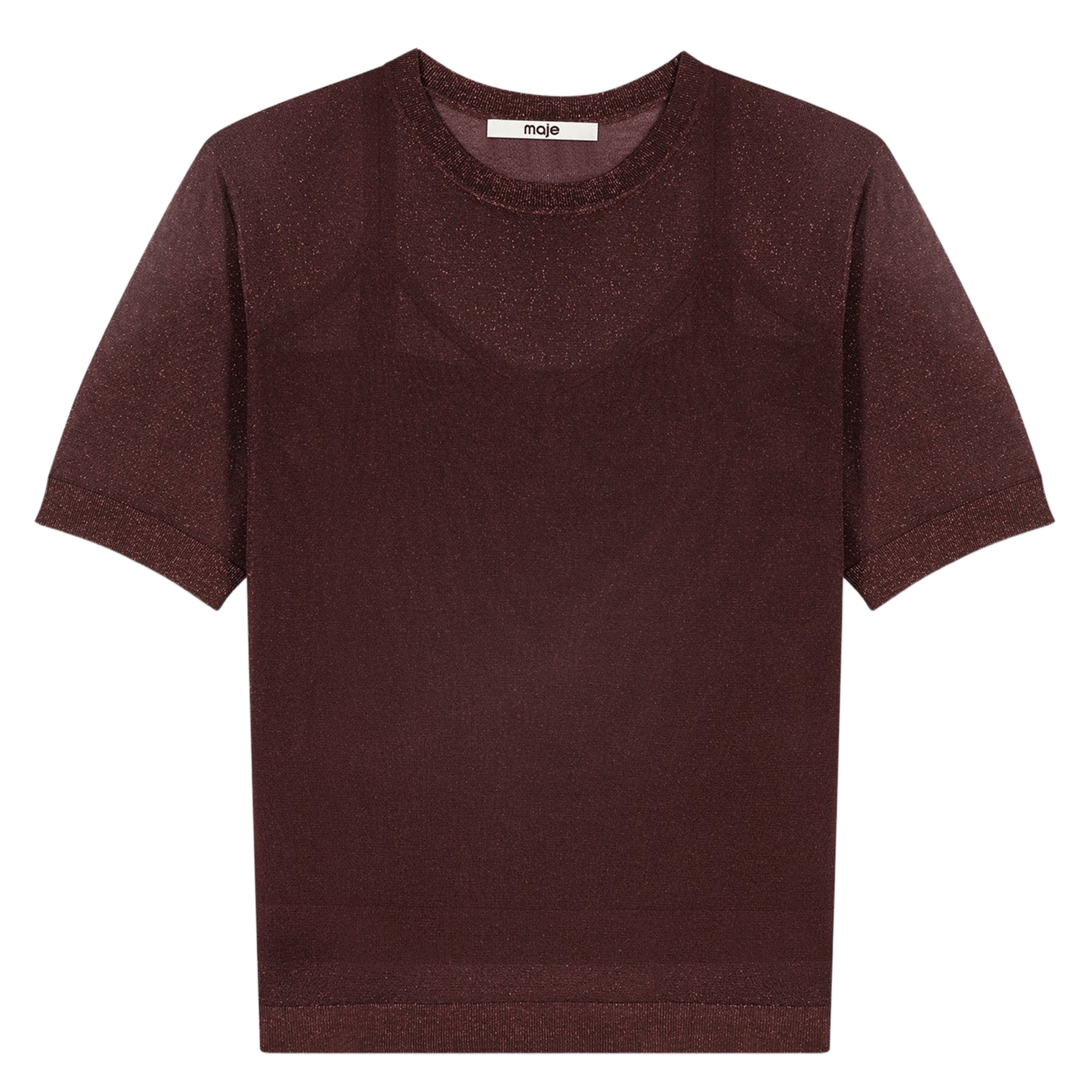Metallic T-shirt MAJE Bruin
