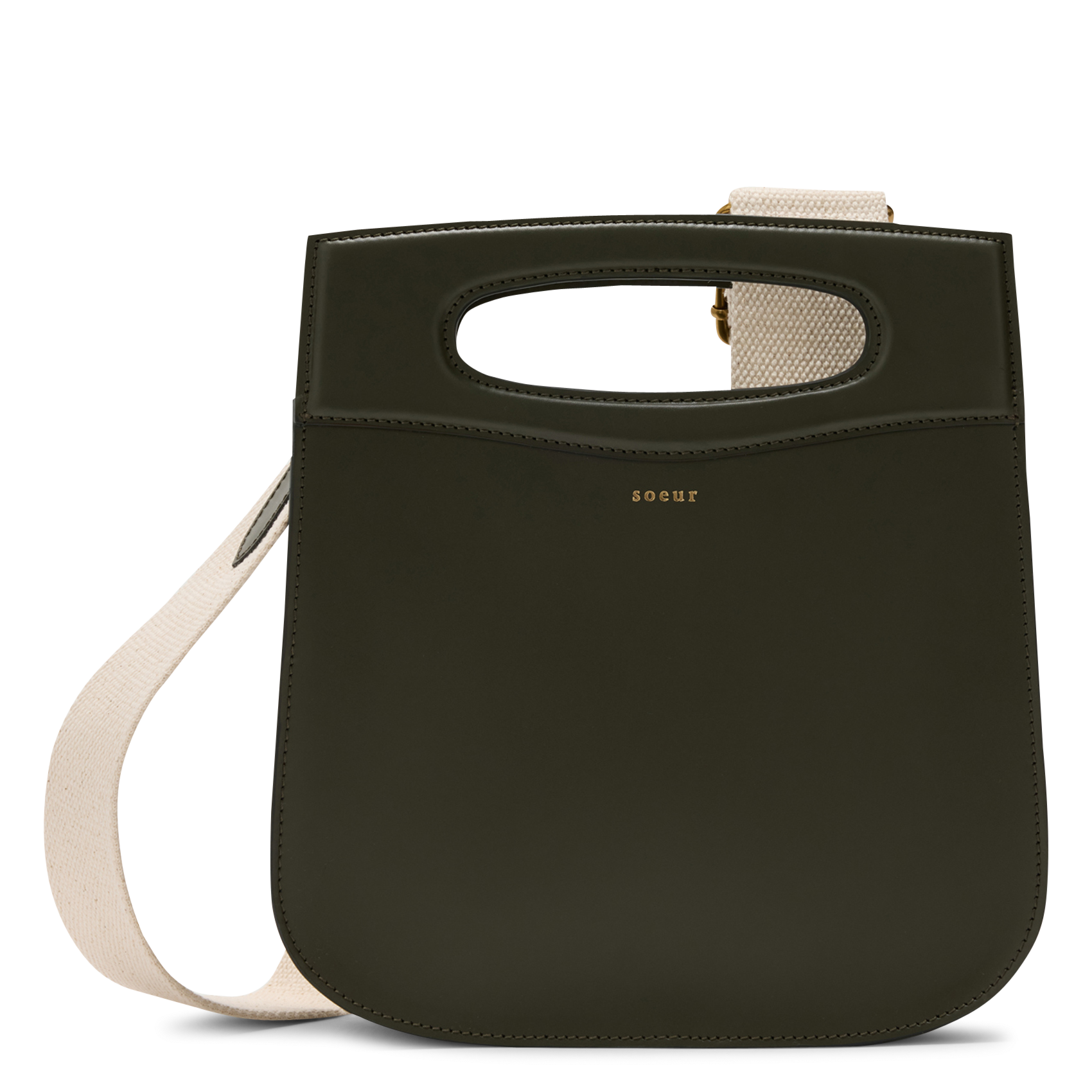 Sac bandoulière en cuir de vachette SOEUR Vert