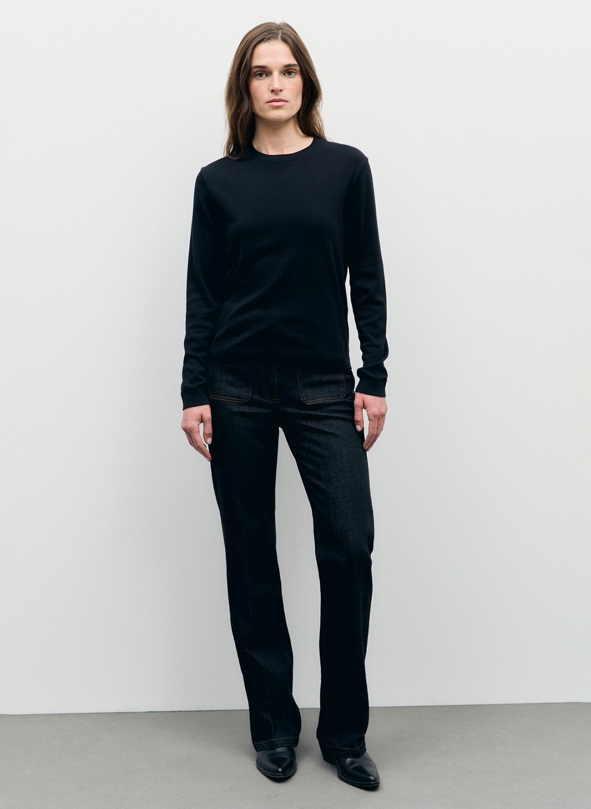 Plain round-neck T-shirt GERARD DAREL Black