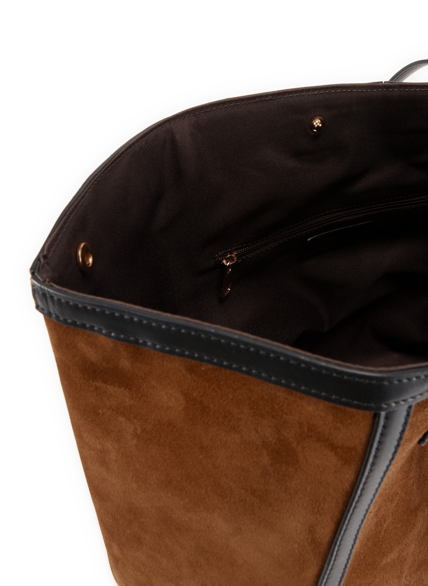 Enzobino suede leather tote bag. SAISON 1865 Brown